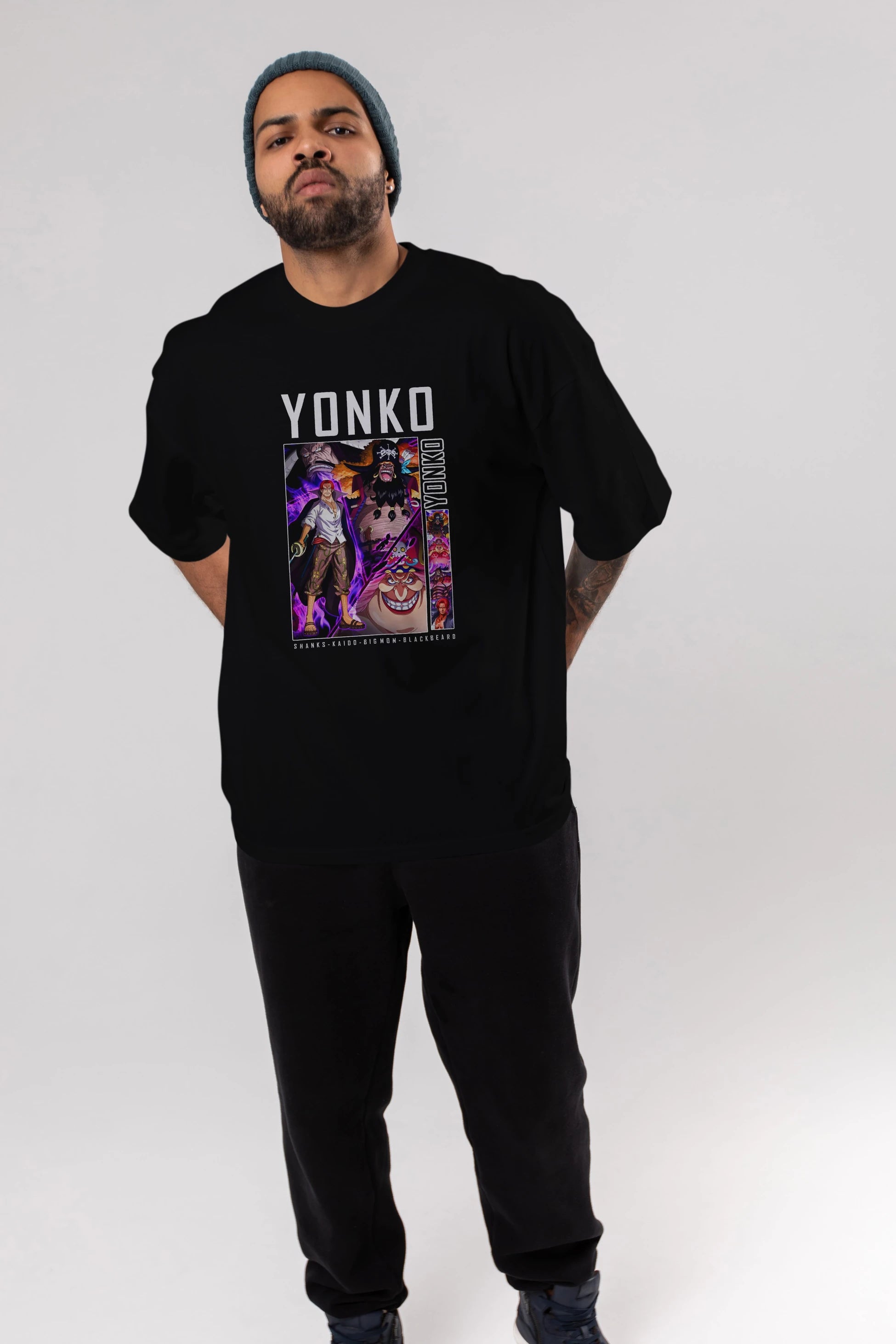 Yonko Anime Ön Baskılı Oversize t-shirt Erkek Kadın Unisex