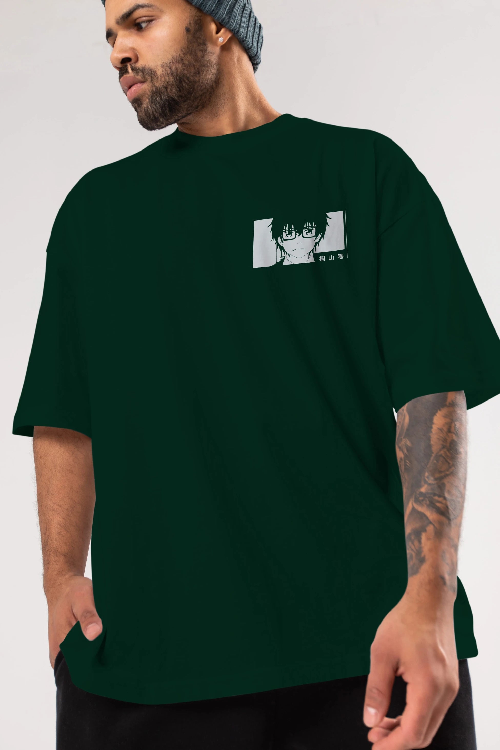 Rei Kiriyama 3 Ön Sol Baskılı Oversize t-shirt Erkek Kadın Unisex %100 Pamuk Bisiklet Yaka tişort