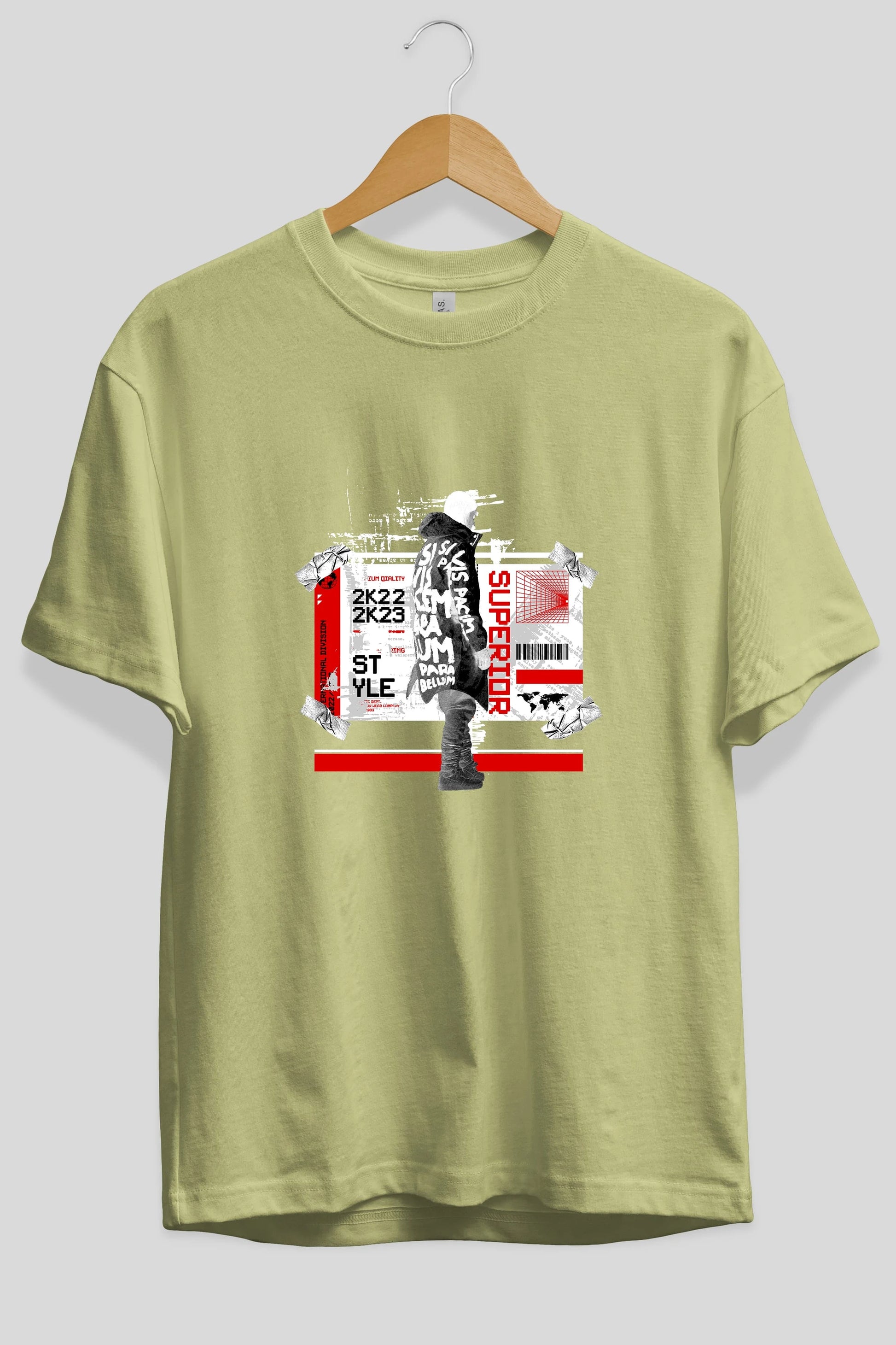 Superior Ön Baskılı Oversize t-shirt Erkek Kadın Unisex