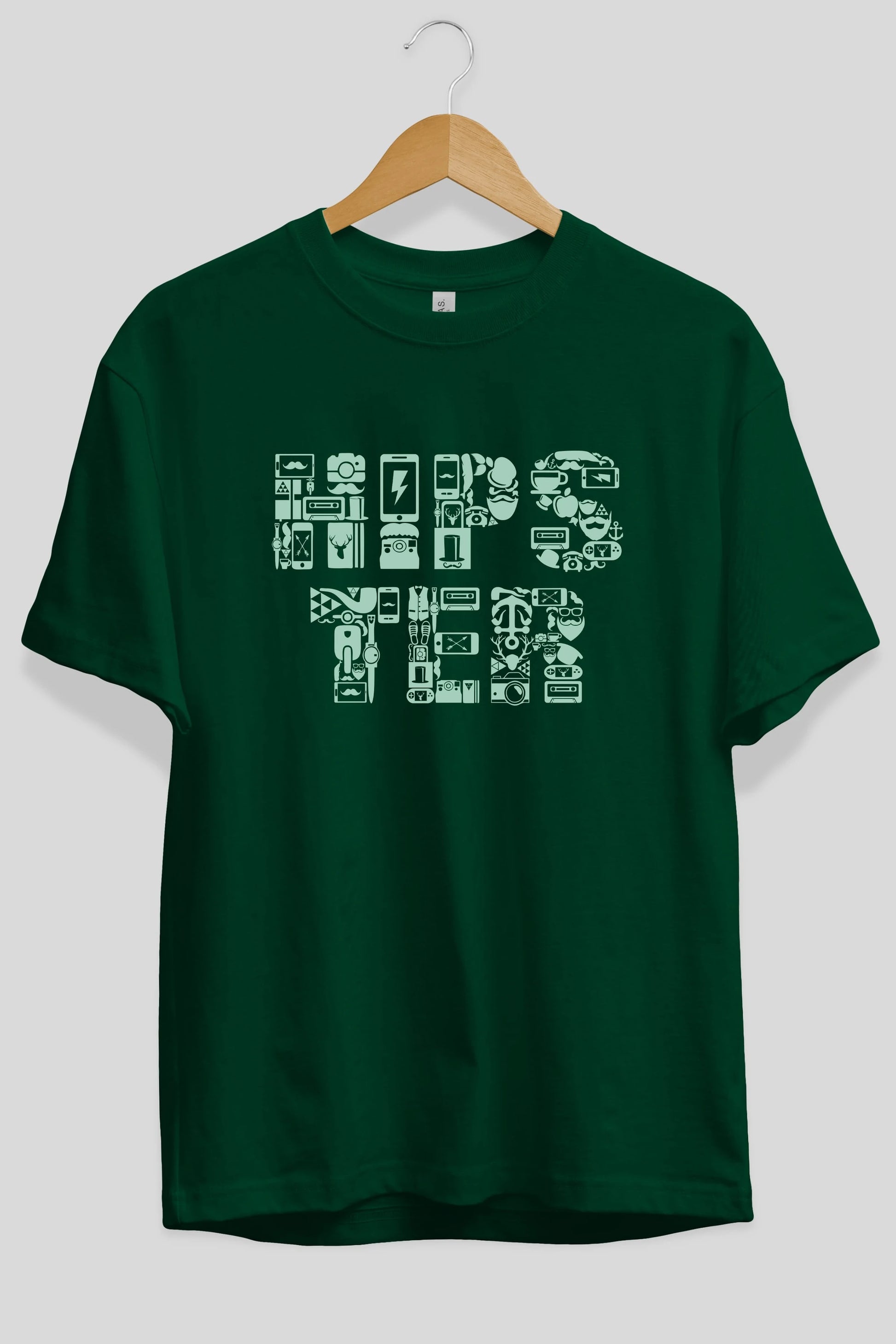 HIPSTER Ön Baskılı Oversize t-shirt %100 pamuk Erkek Kadın Unisex
