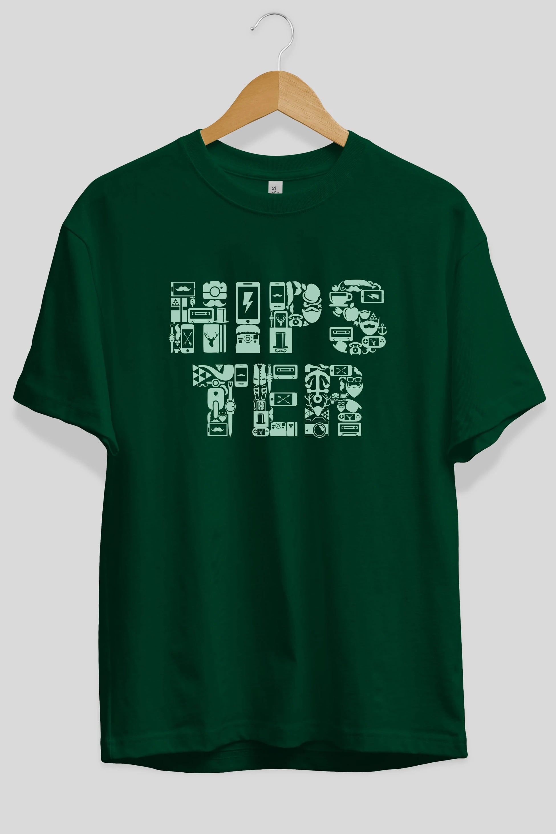 HIPSTER Ön Baskılı Oversize t-shirt %100 pamuk Erkek Kadın Unisex