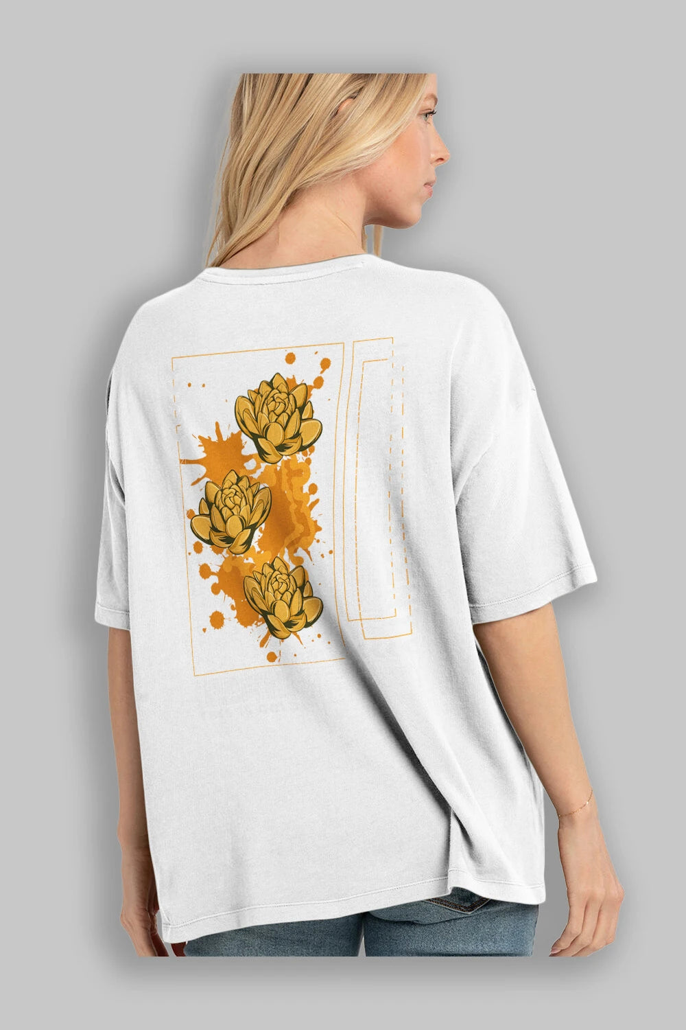 Incandescent Arka Baskılı Oversize t-shirt Erkek Kadın Unisex
