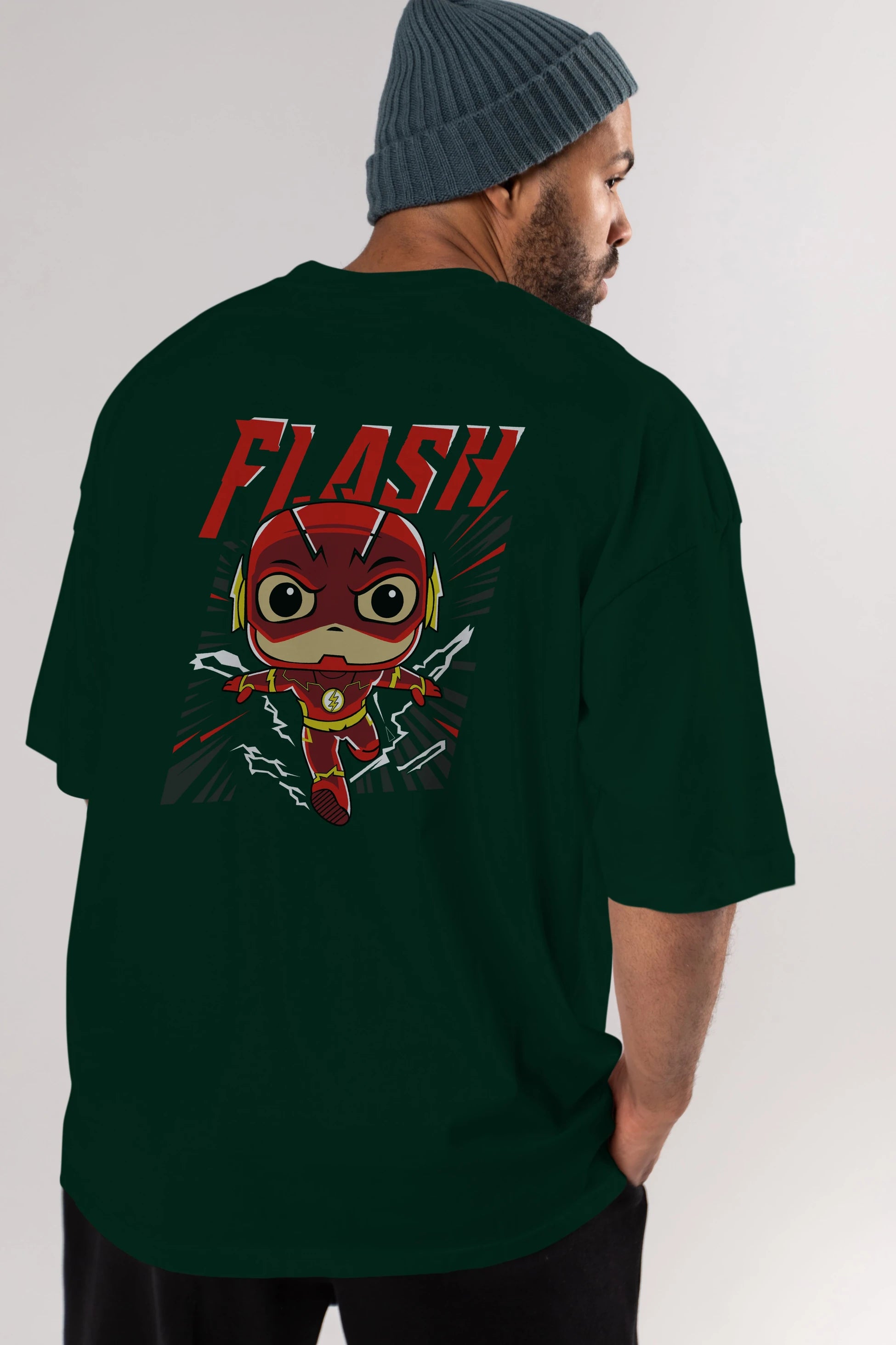 Flash Avengers (4) Arka Baskılı Oversize t-shirt Erkek Kadın Unisex %100 Pamuk Bisiklet Yaka tişort