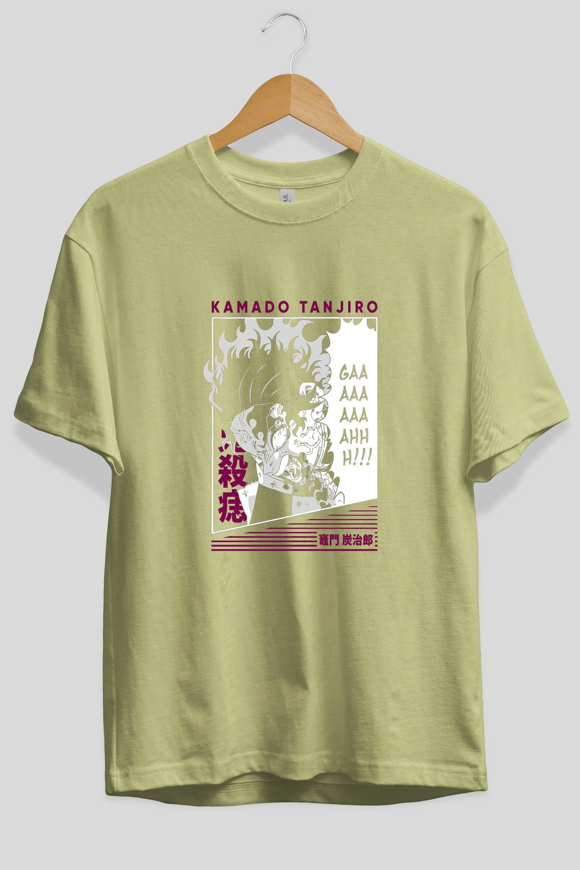 TANJIRO KAMADO 3 Anime Ön Baskılı Oversize t-shirt %100 pamuk Erkek Kadın Unisex