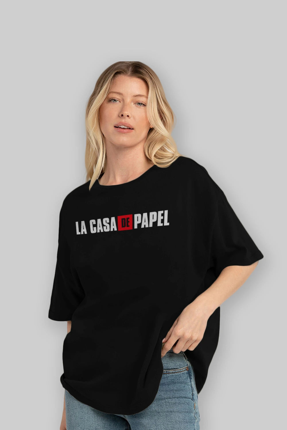 La Casa De Papel Ön Baskılı Oversize t-shirt %100 pamuk Erkek Kadın Unisex