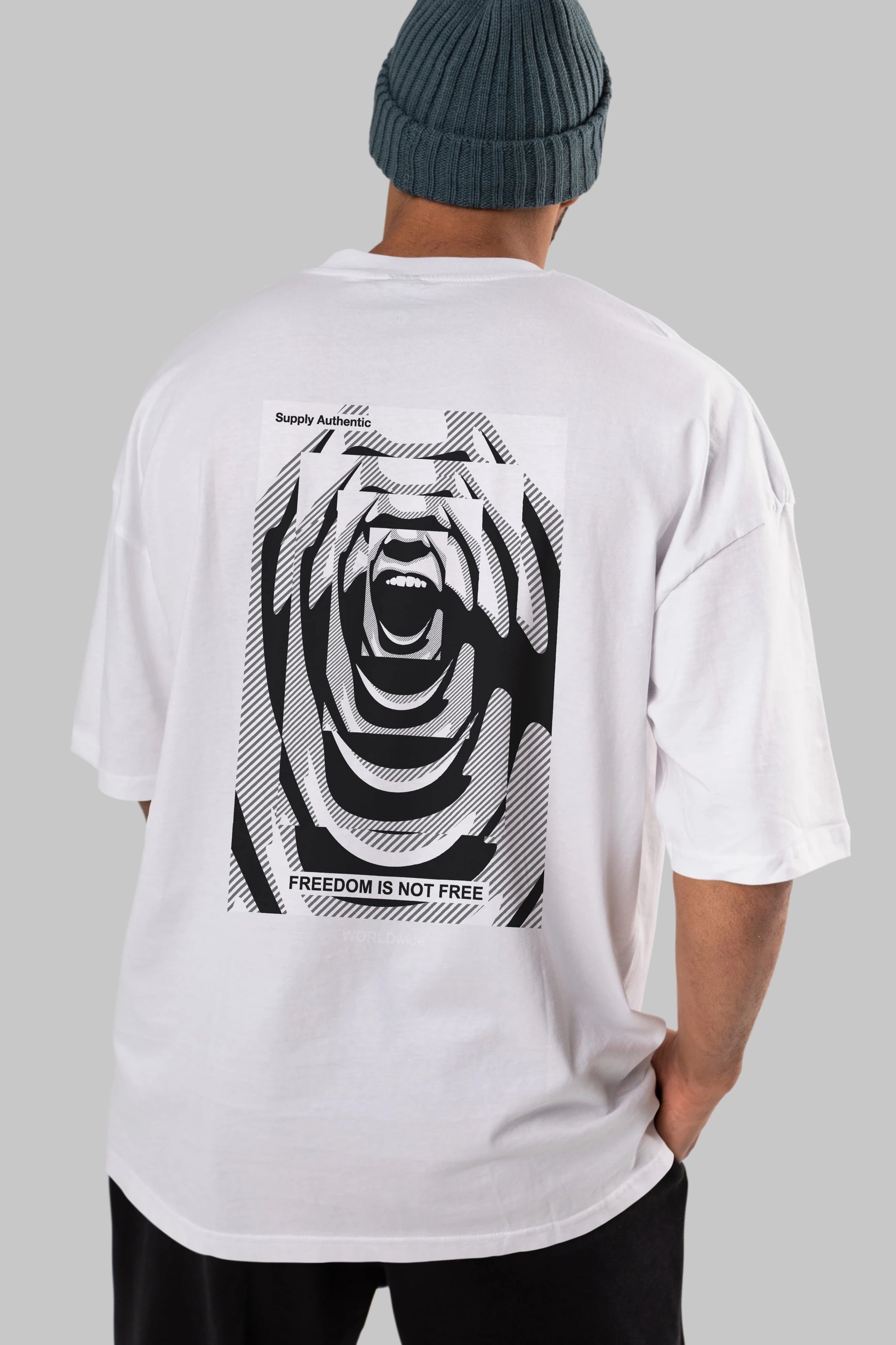 Freedom is Not Free 2 Arka Baskılı Oversize t-shirt Erkek Kadın Unisex