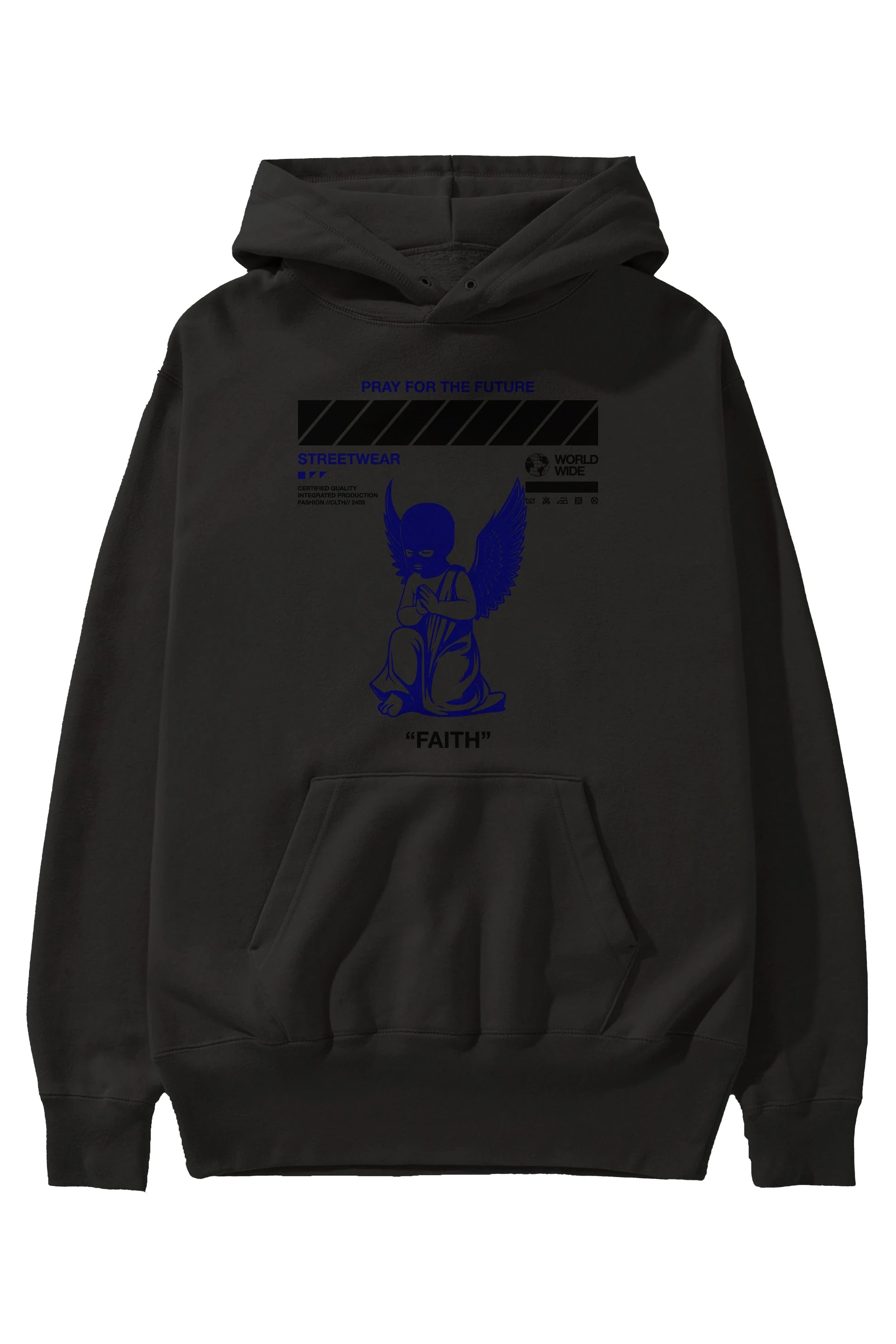 Pray for The Future Ön Baskılı Hoodie Oversize Kapüşonlu Sweatshirt Erkek Kadın Unisex