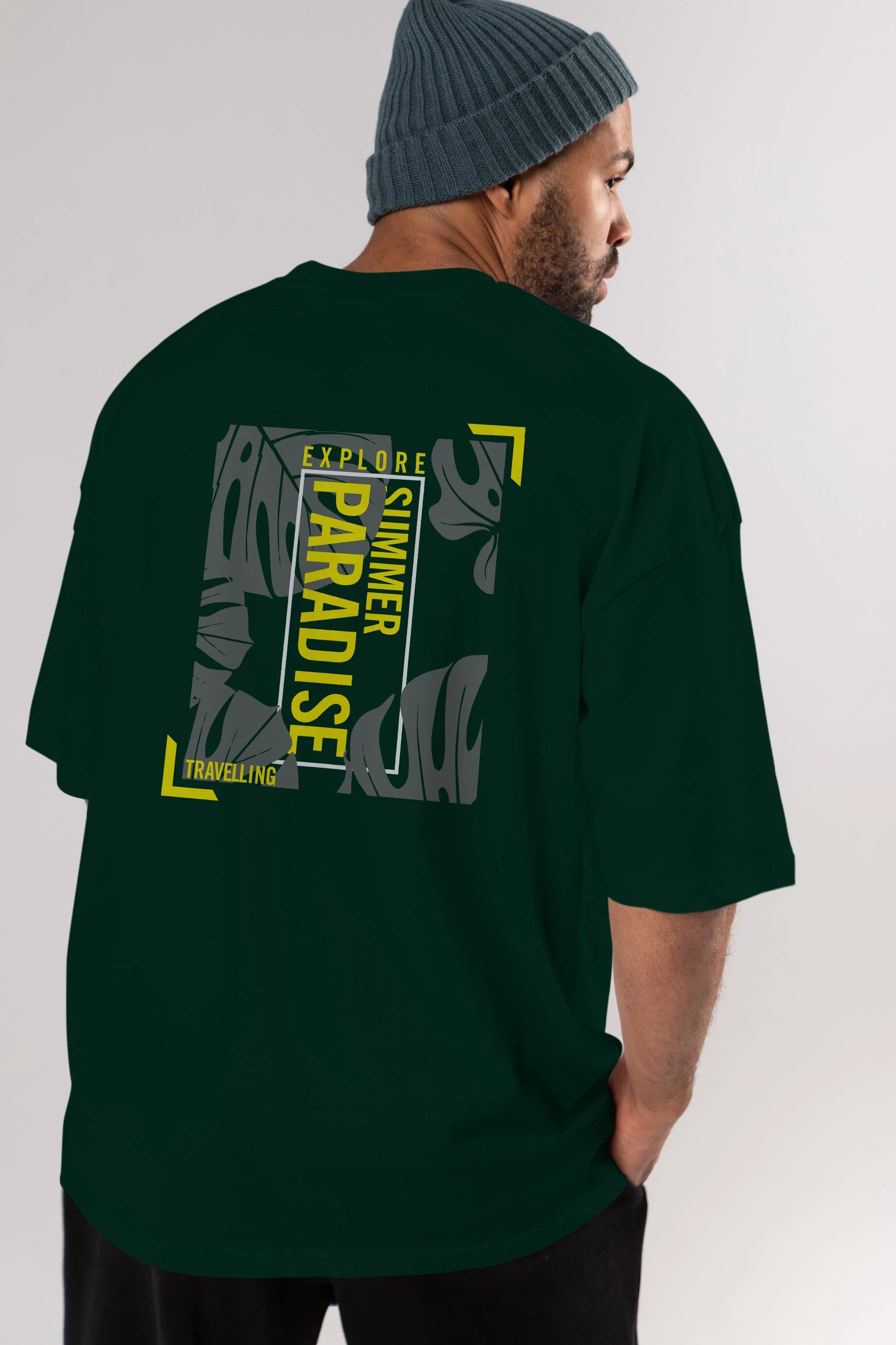 Explore Summer Arka Baskılı Oversize t-shirt Erkek Kadın Unisex