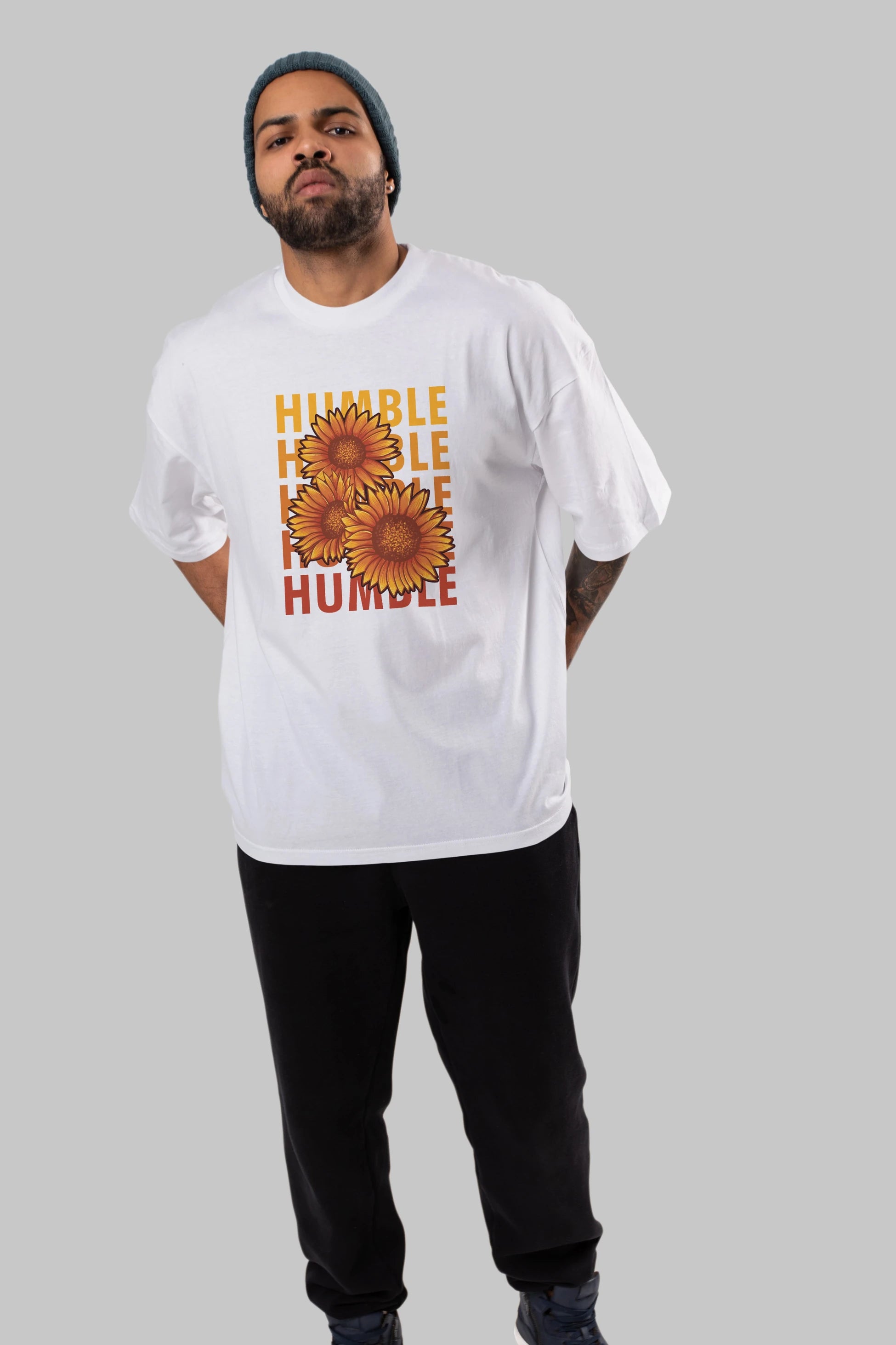 Humble 2 Ön Baskılı Oversize t-shirt Erkek Kadın Unisex