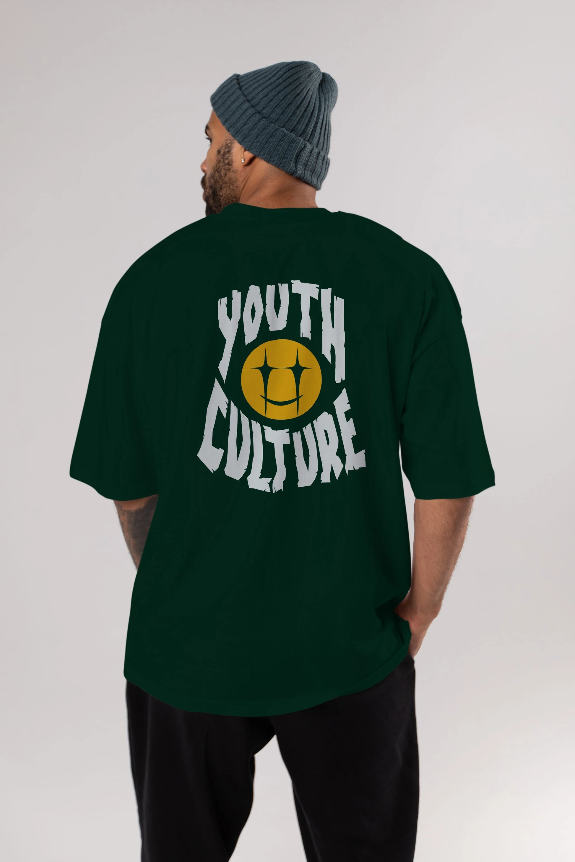 Youth Culture Arka Baskılı Oversize t-shirt Erkek Kadın Unisex