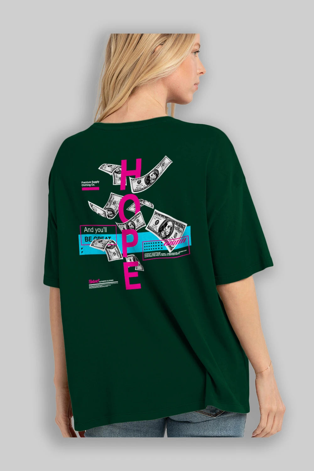 Hope Arka Baskılı Oversize t-shirt Erkek Kadın Unisex