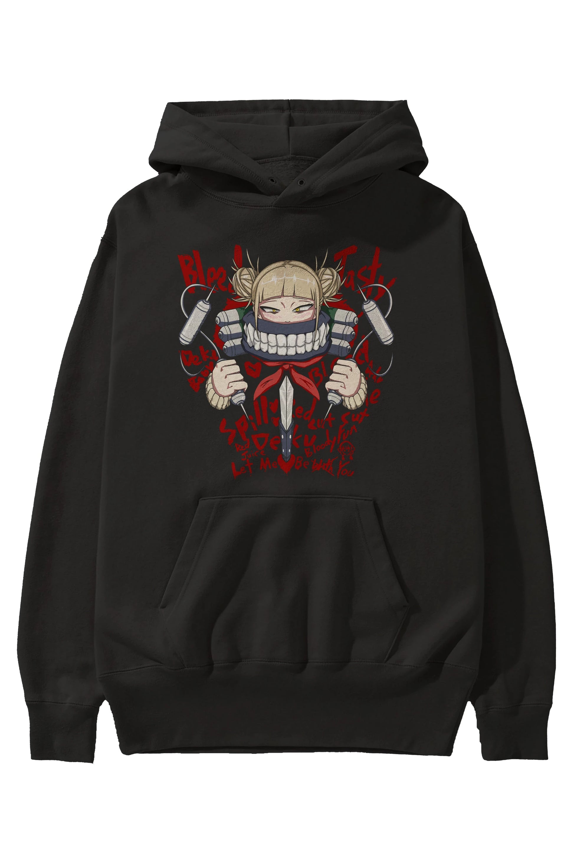 Himiko Toga 1 Anime Ön Baskılı Hoodie Oversize Kapüşonlu Sweatshirt Erkek Kadın Unisex