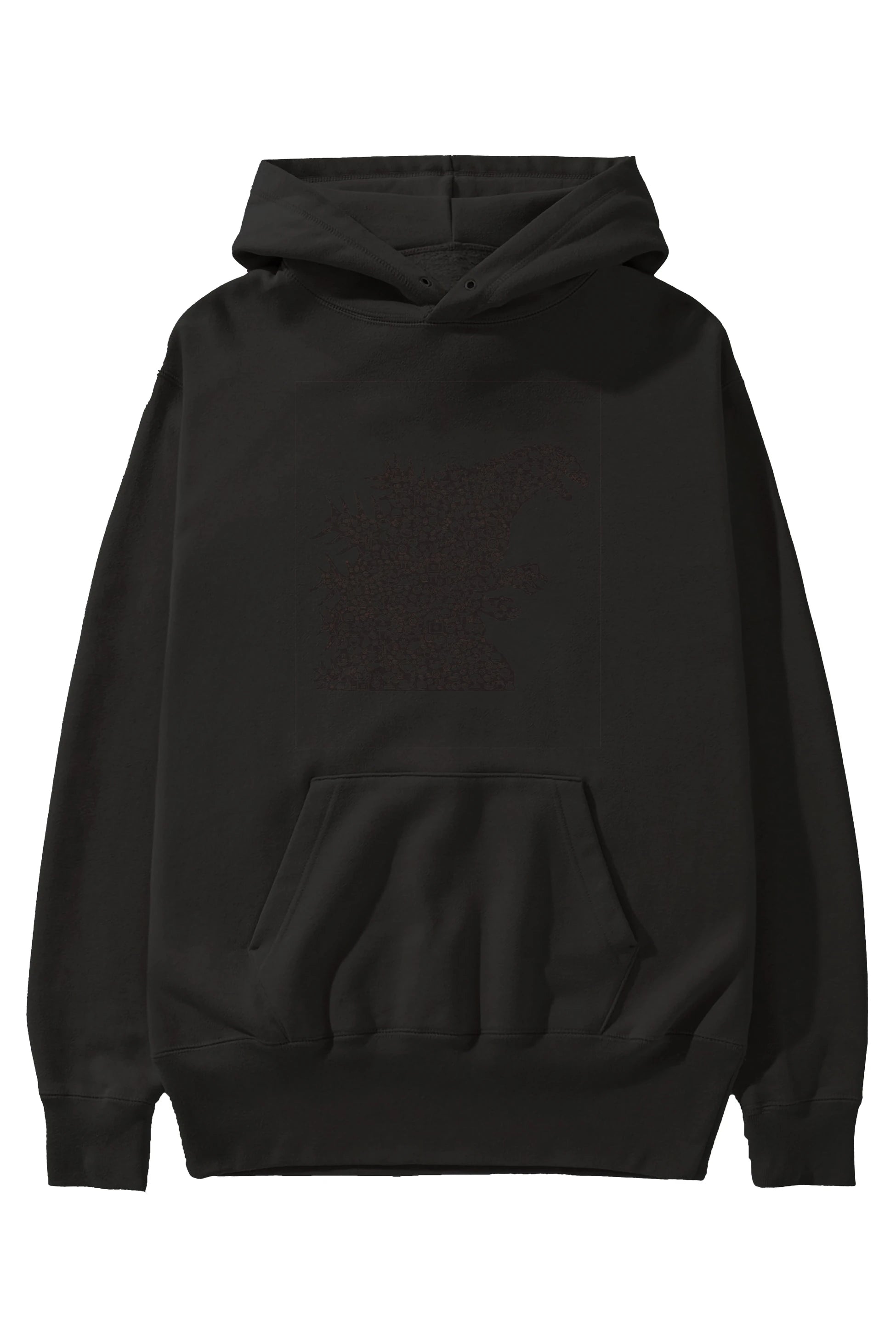 Godzilla Ön Baskılı Hoodie Oversize Kapüşonlu Sweatshirt Erkek Kadın Unisex
