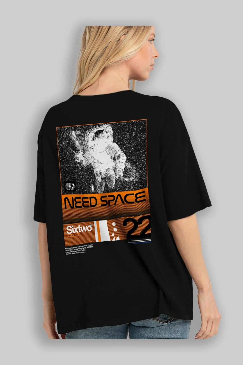 Need Space Arka Baskılı Oversize t-shirt Erkek Kadın Unisex