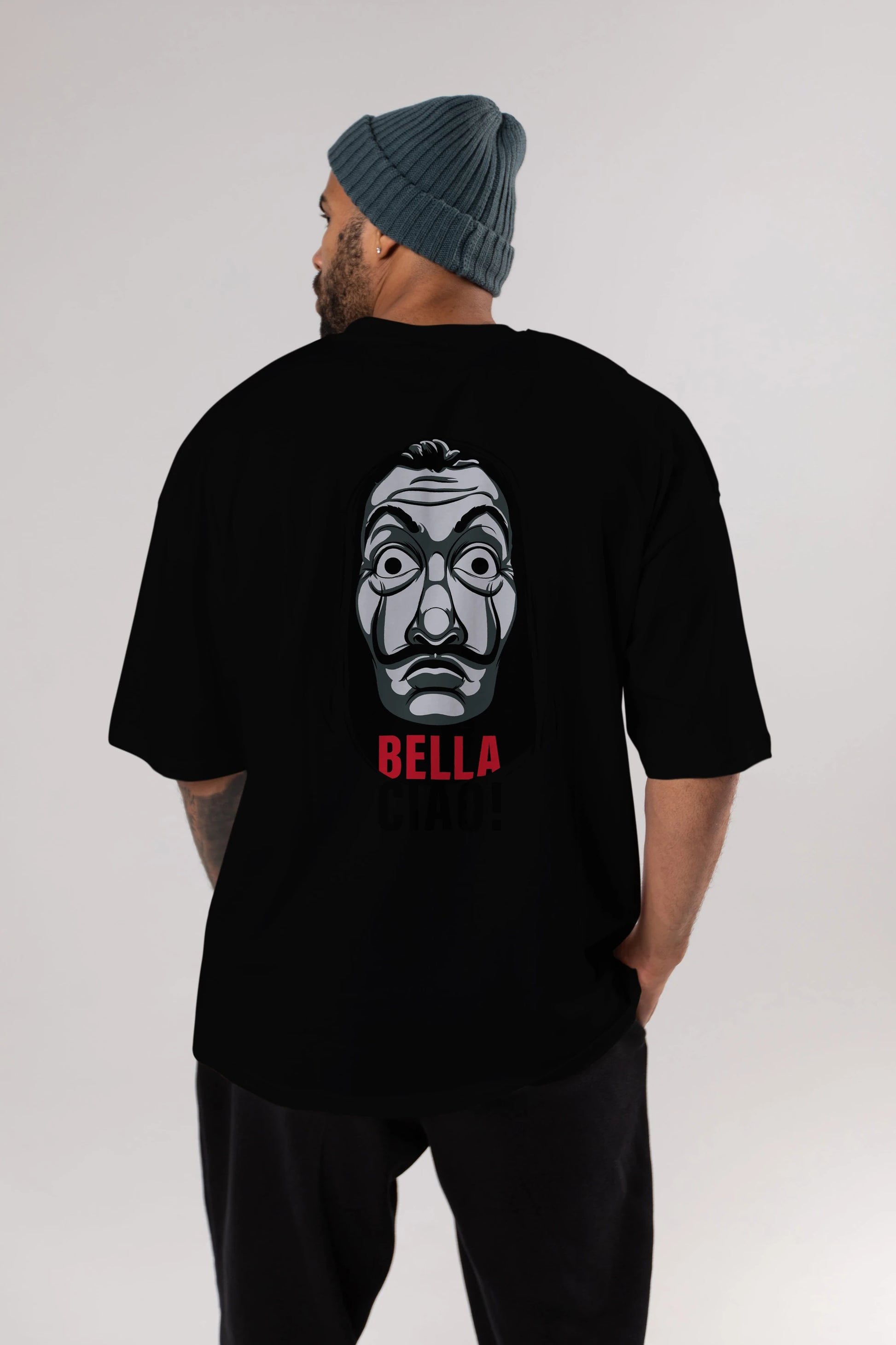 La Casa De Papel (12) Arka Baskılı Oversize t-shirt Erkek Kadın Unisex %100 Pamuk Bisiklet Yaka tişort