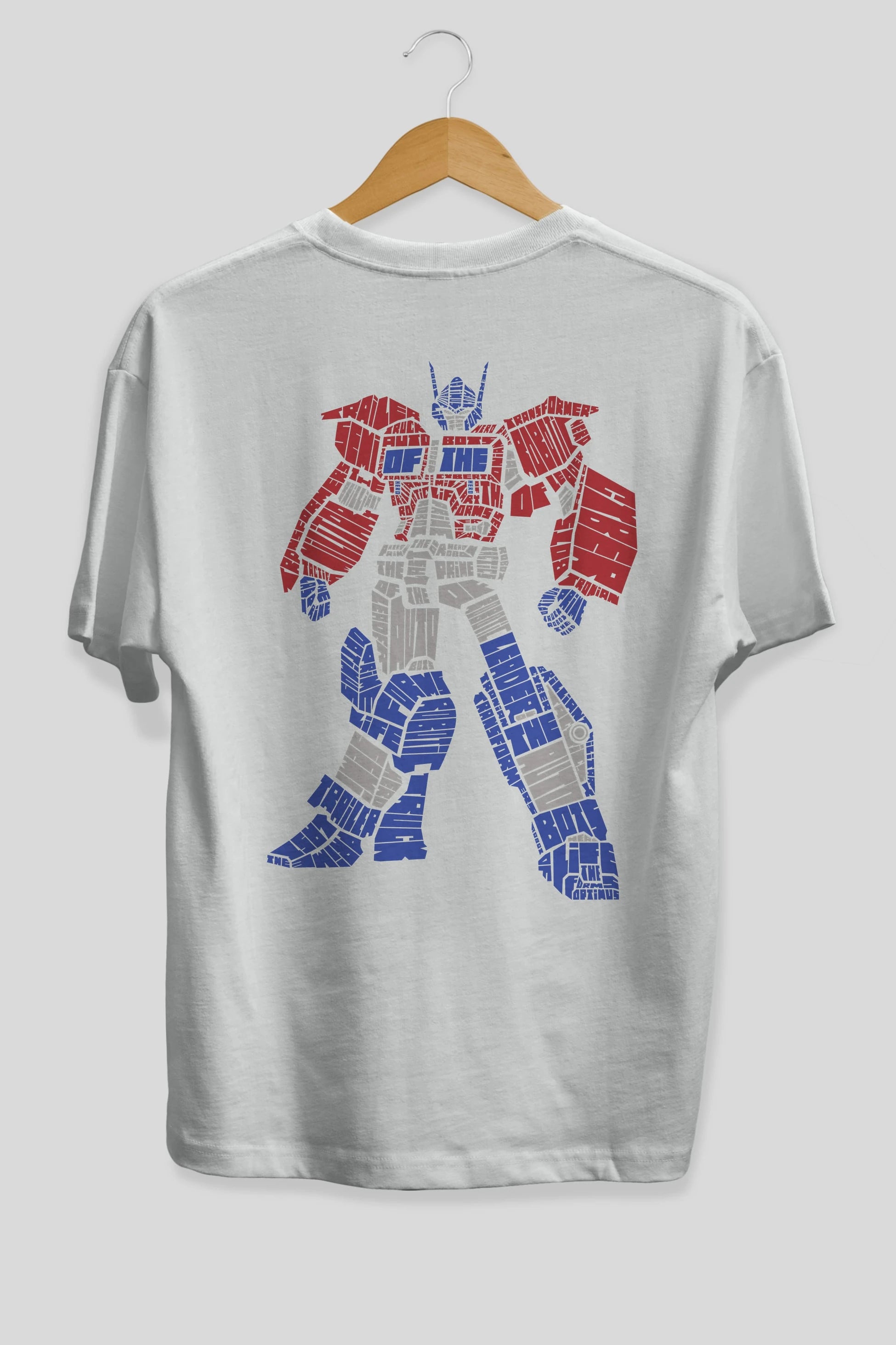 Optimus Prime Arka Baskılı Oversize t-shirt %100 pamuk Erkek Kadın Unisex