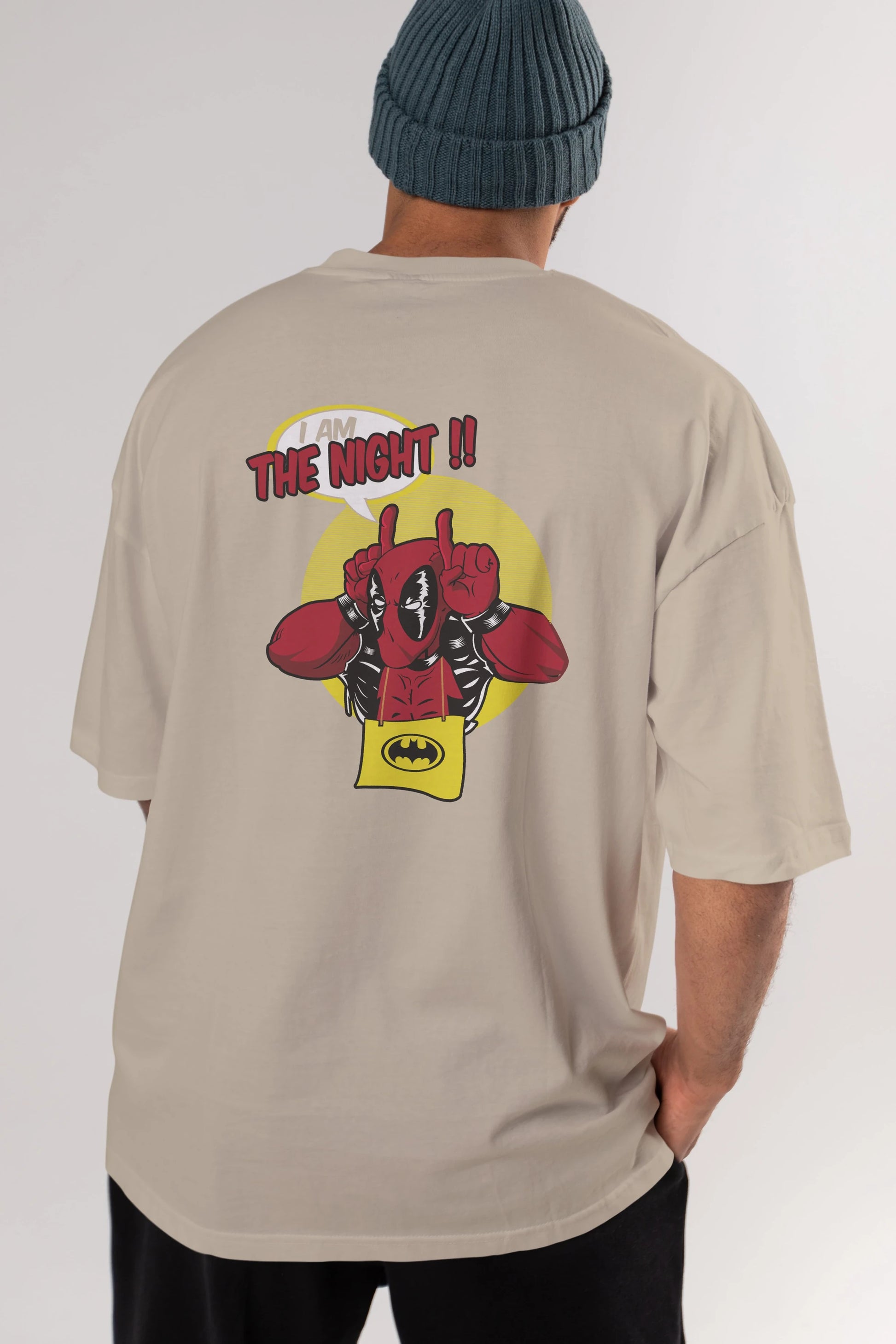 Deadpool (1) Arka Baskılı Oversize t-shirt Erkek Kadın Unisex %100 Pamuk Bisiklet Yaka tişort