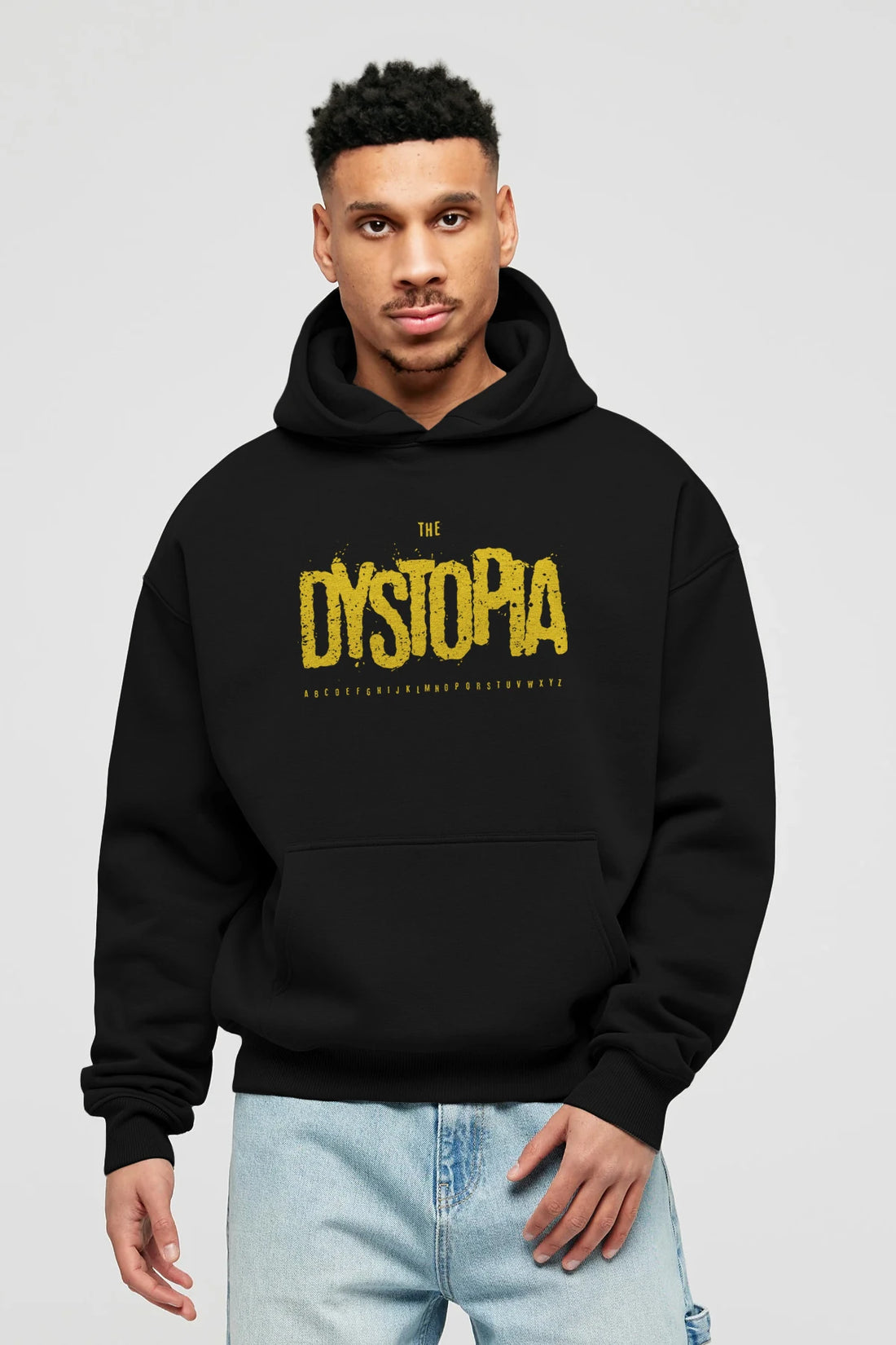 The Dystopia Ön Baskılı Hoodie Oversize Kapüşonlu Sweatshirt Erkek Kadın Unisex