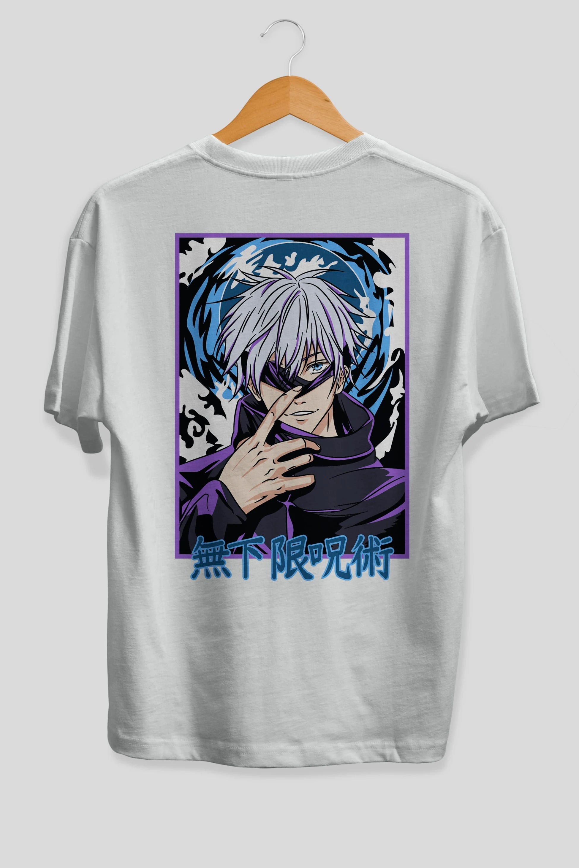 SATORU GOJO 3 Anime Arka Baskılı Oversize t-shirt Erkek Kadın Unisex