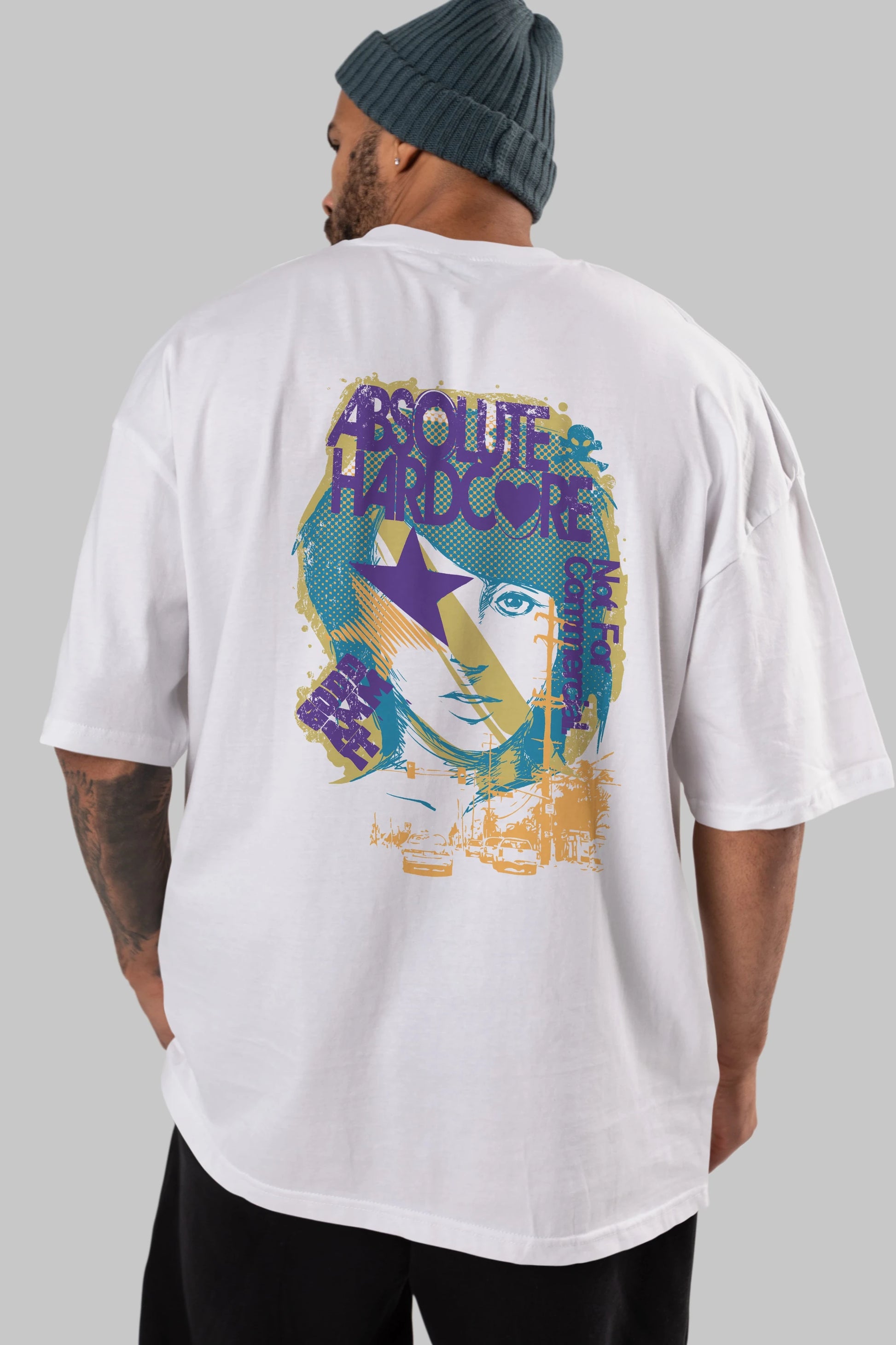 Absolute Hardcore Arka Baskılı Oversize t-shirt Erkek Kadın Unisex