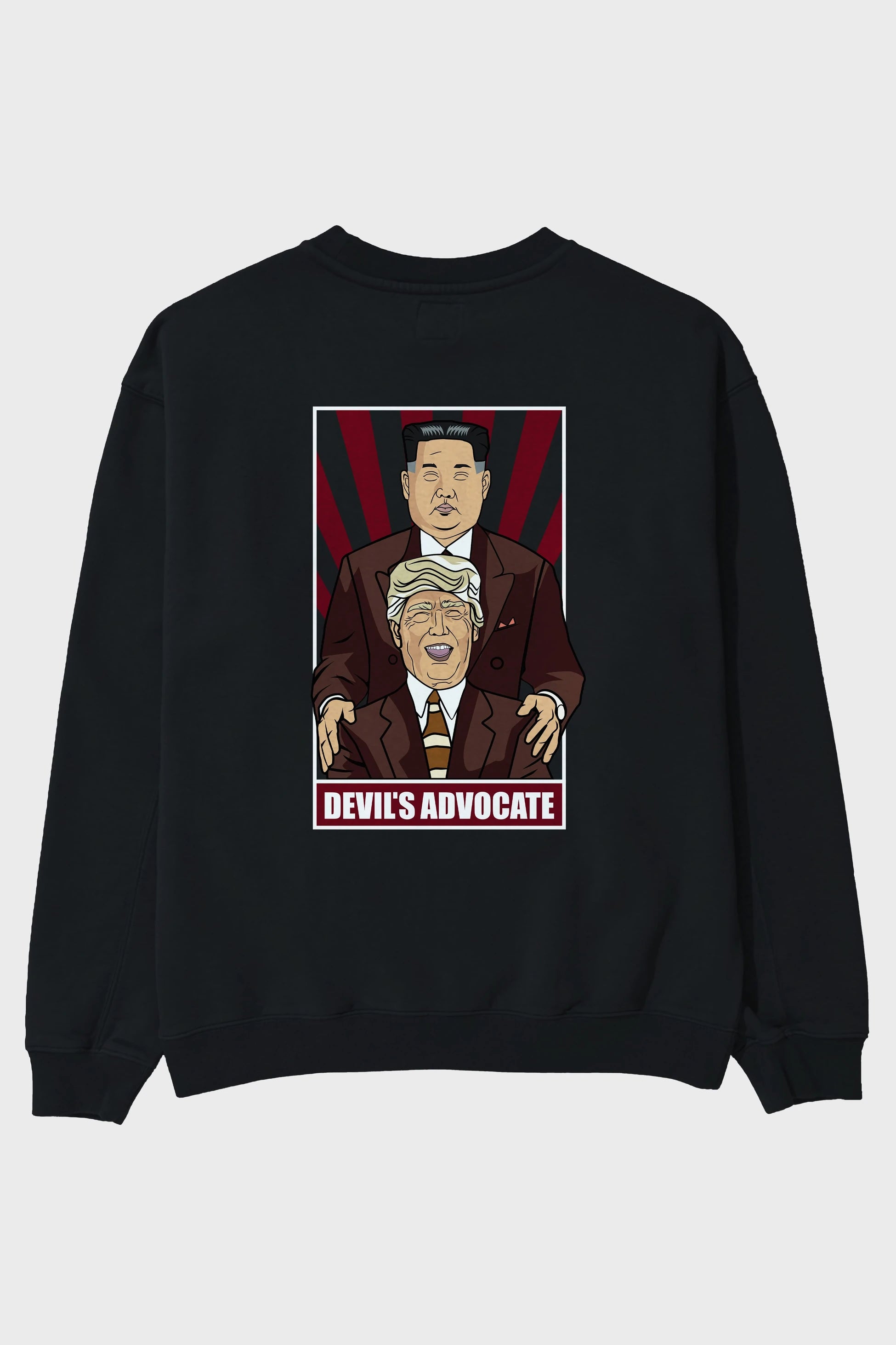 Devil_s Advocate Arka Baskılı Oversize Sweatshirt Erkek Kadın Unisex
