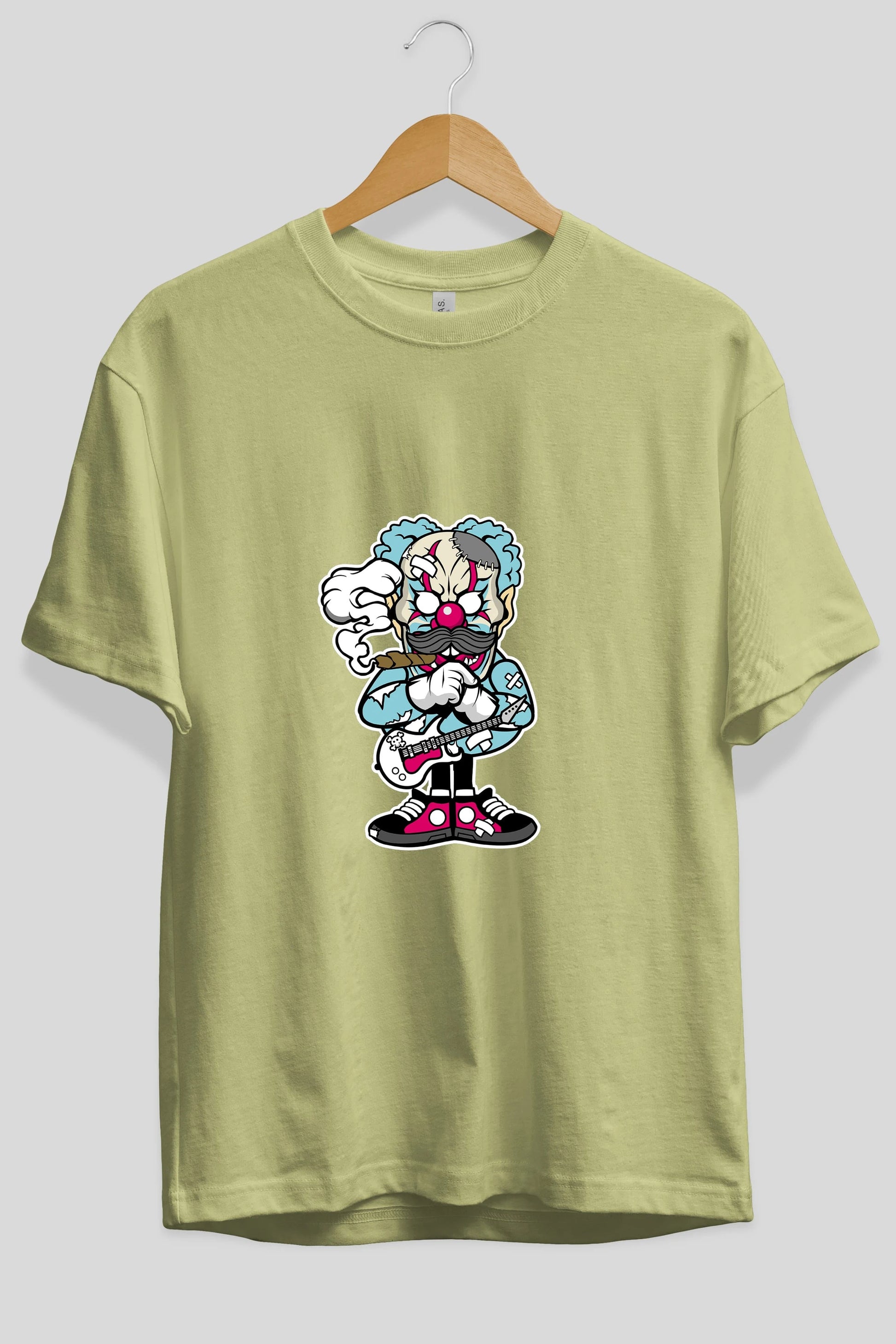 Clown Monster Ön Baskılı Oversize t-shirt Erkek Kadın Unisex %100 Pamuk tişort