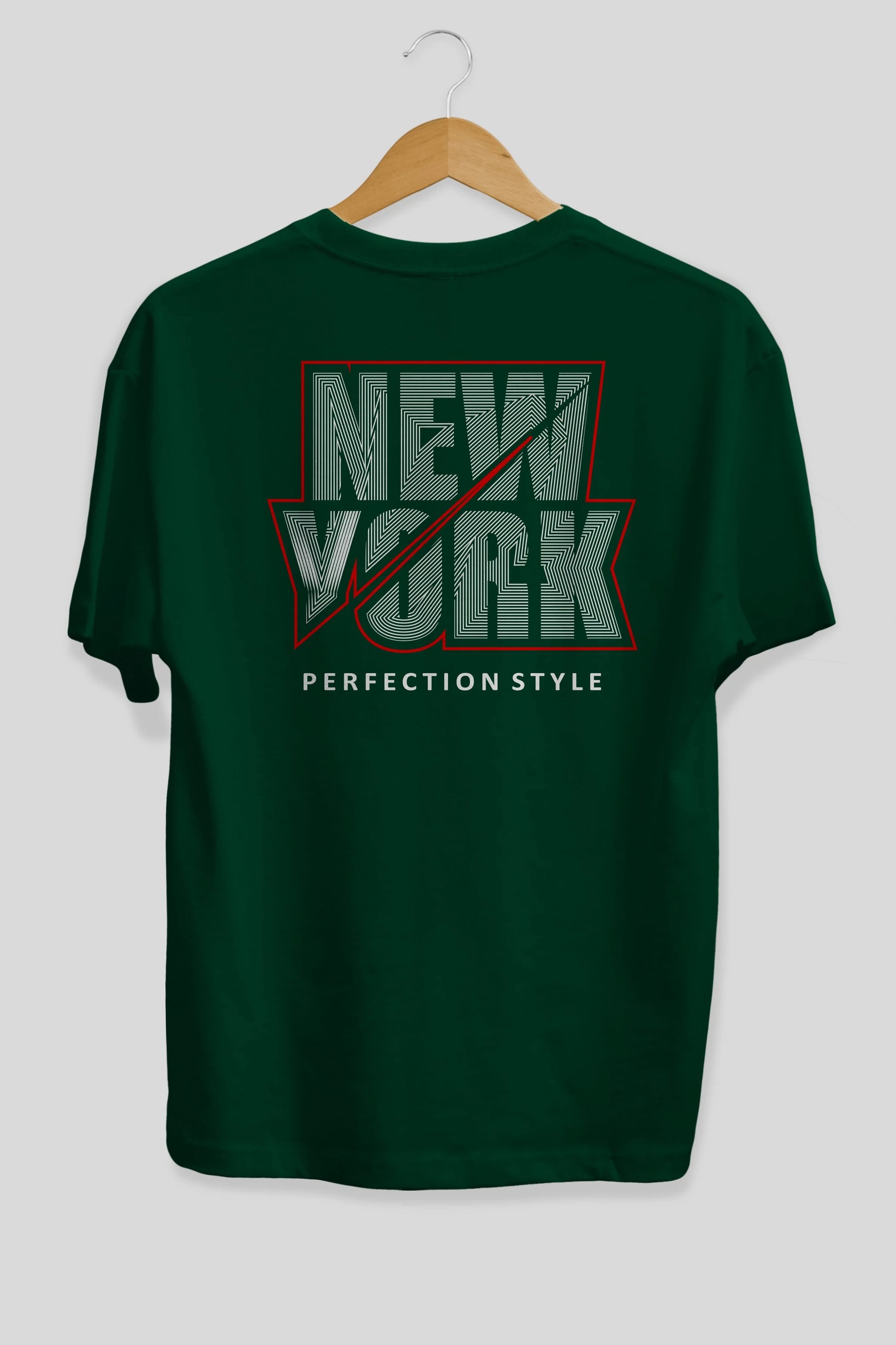 New York Perfection Style Arka Baskılı Oversize t-shirt Erkek Kadın Unisex