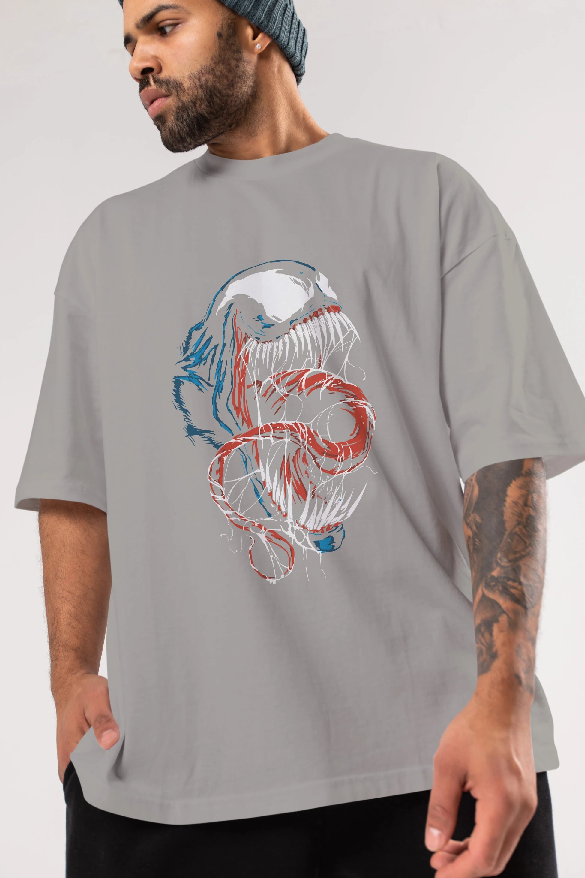 Venom (10) Ön Baskılı Oversize t-shirt Erkek Kadın Unisex %100 Pamuk Bisiklet Yaka tişort