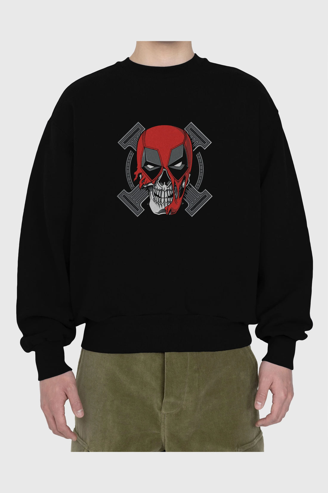 Deadpool (7) Ön Baskılı Oversize Sweatshirt Erkek Kadın Unisex