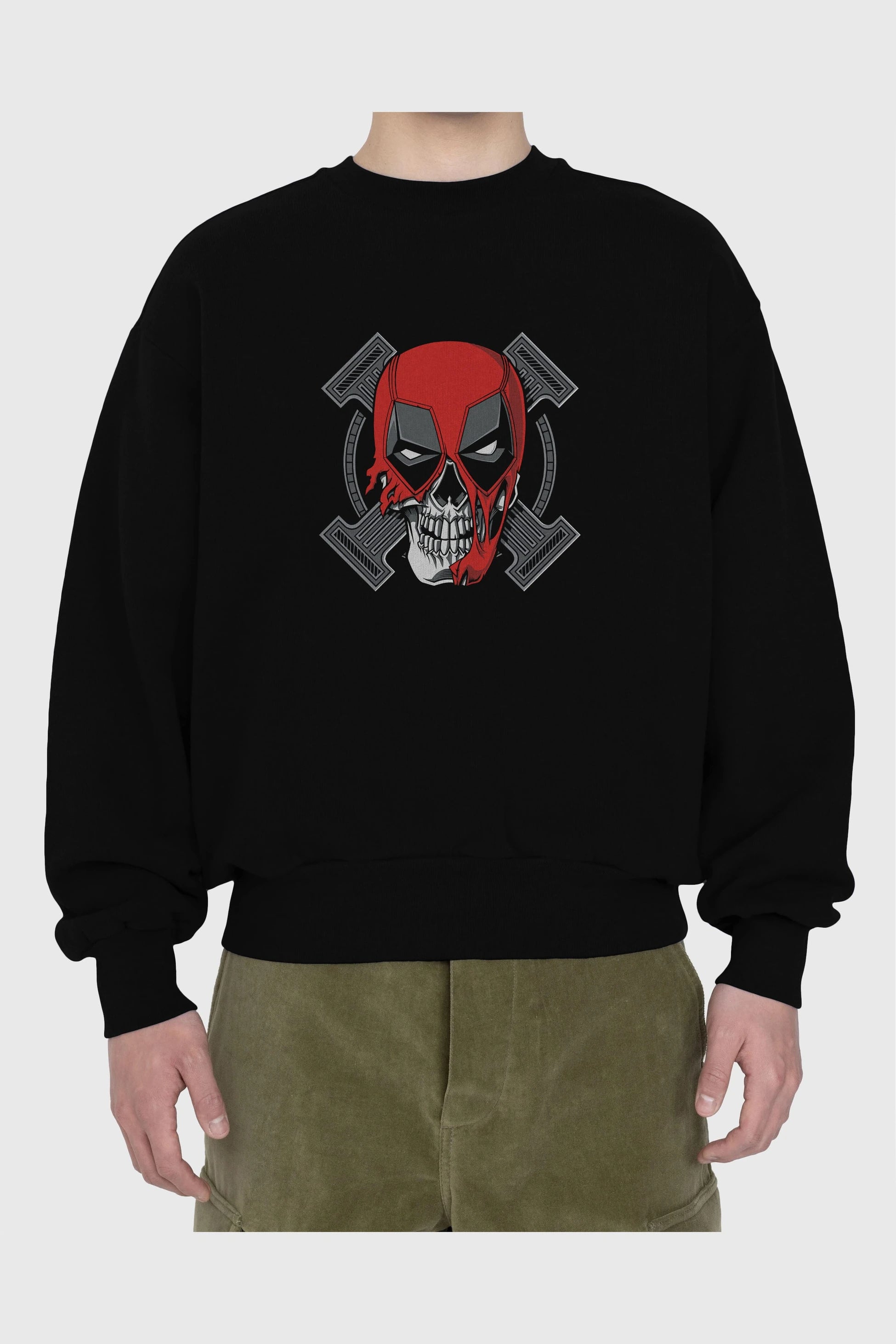Deadpool (7) Ön Baskılı Oversize Sweatshirt Erkek Kadın Unisex