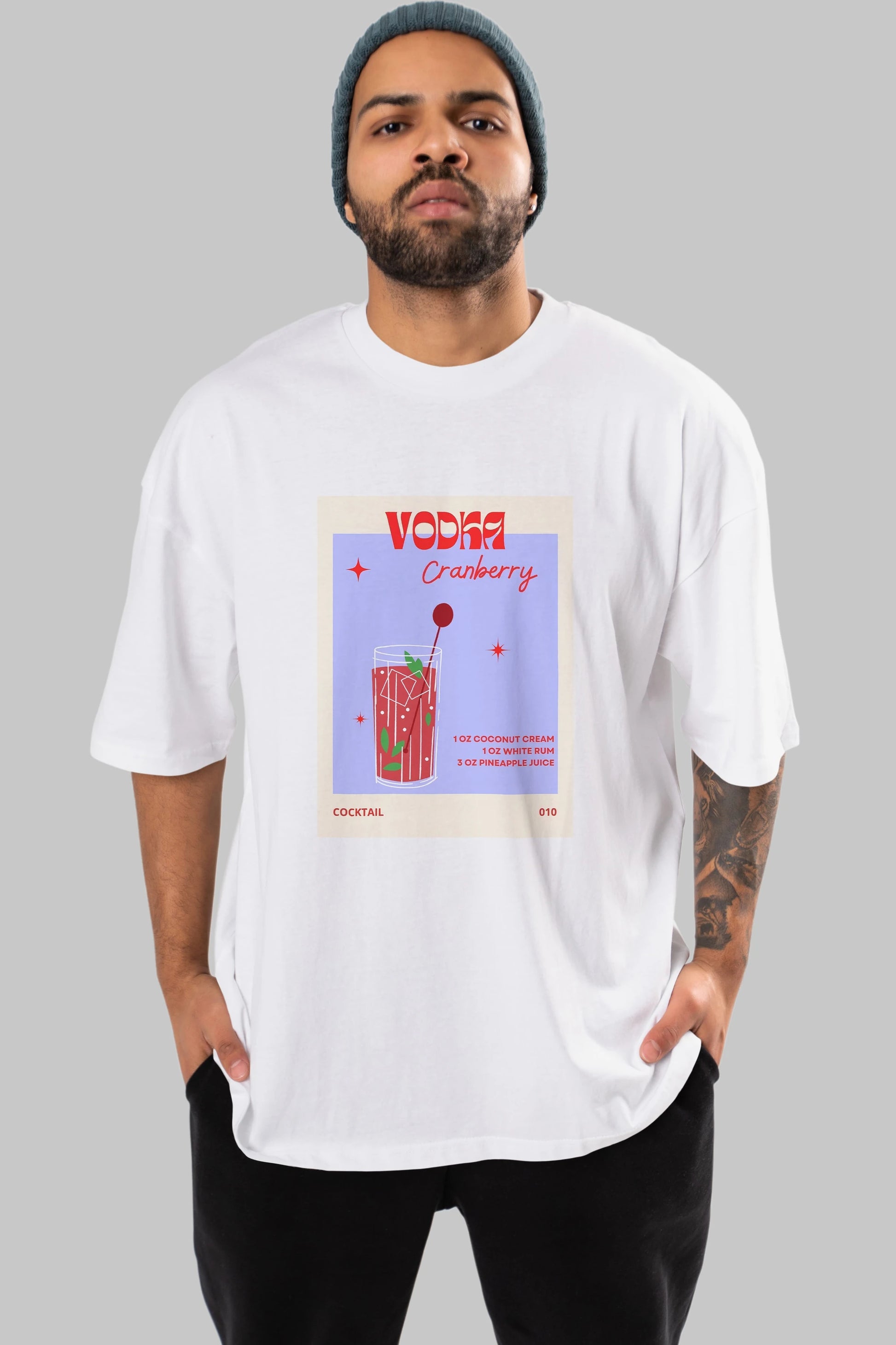 Vodka Cranberry Ön Baskılı Oversize t-shirt Erkek Kadın Unisex %100 Pamuk Bisiklet Yaka tişort