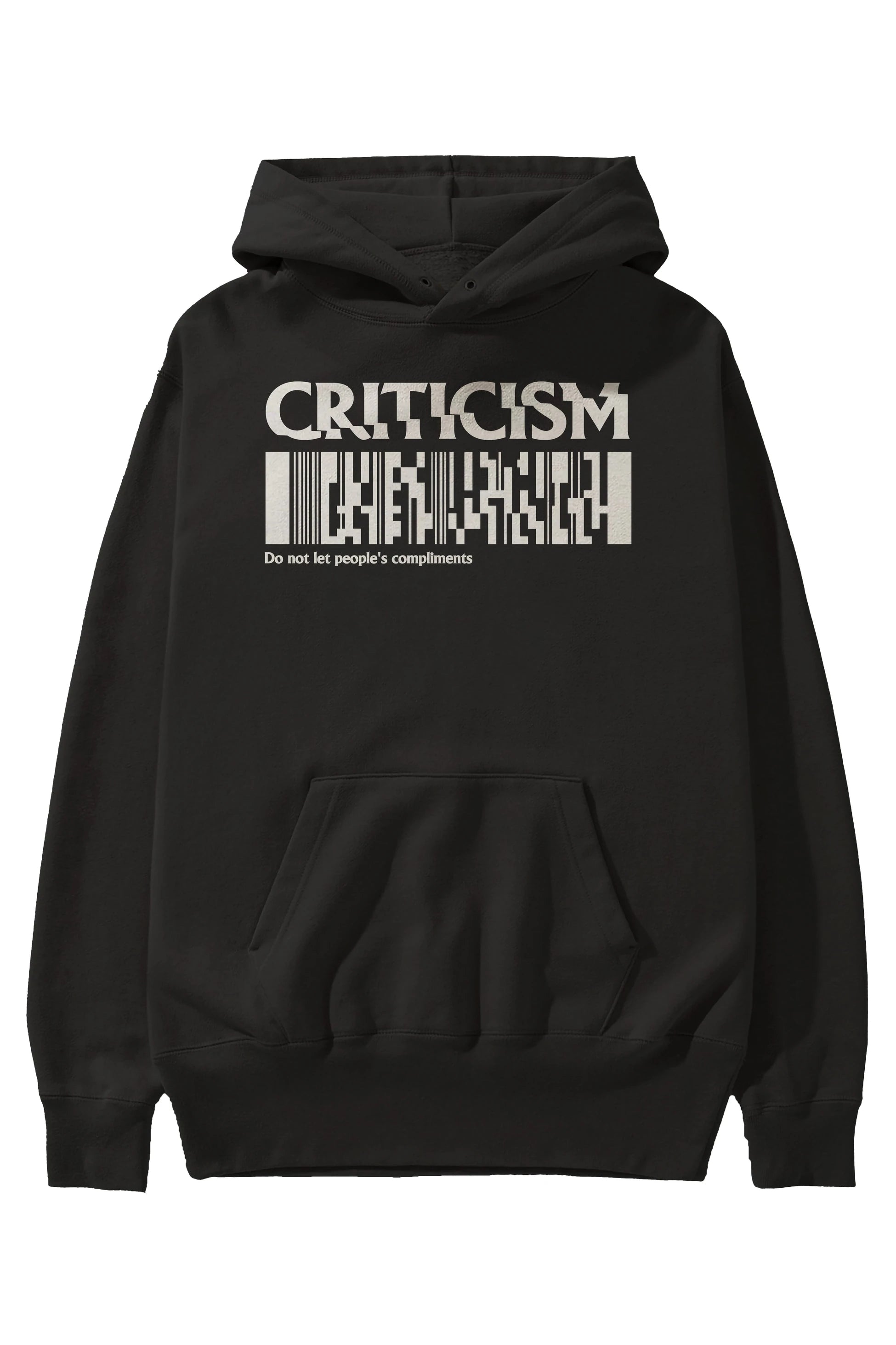 Criticism Streetwear Ön Baskılı Hoodie Oversize Kapüşonlu Sweatshirt Erkek Kadın Unisex
