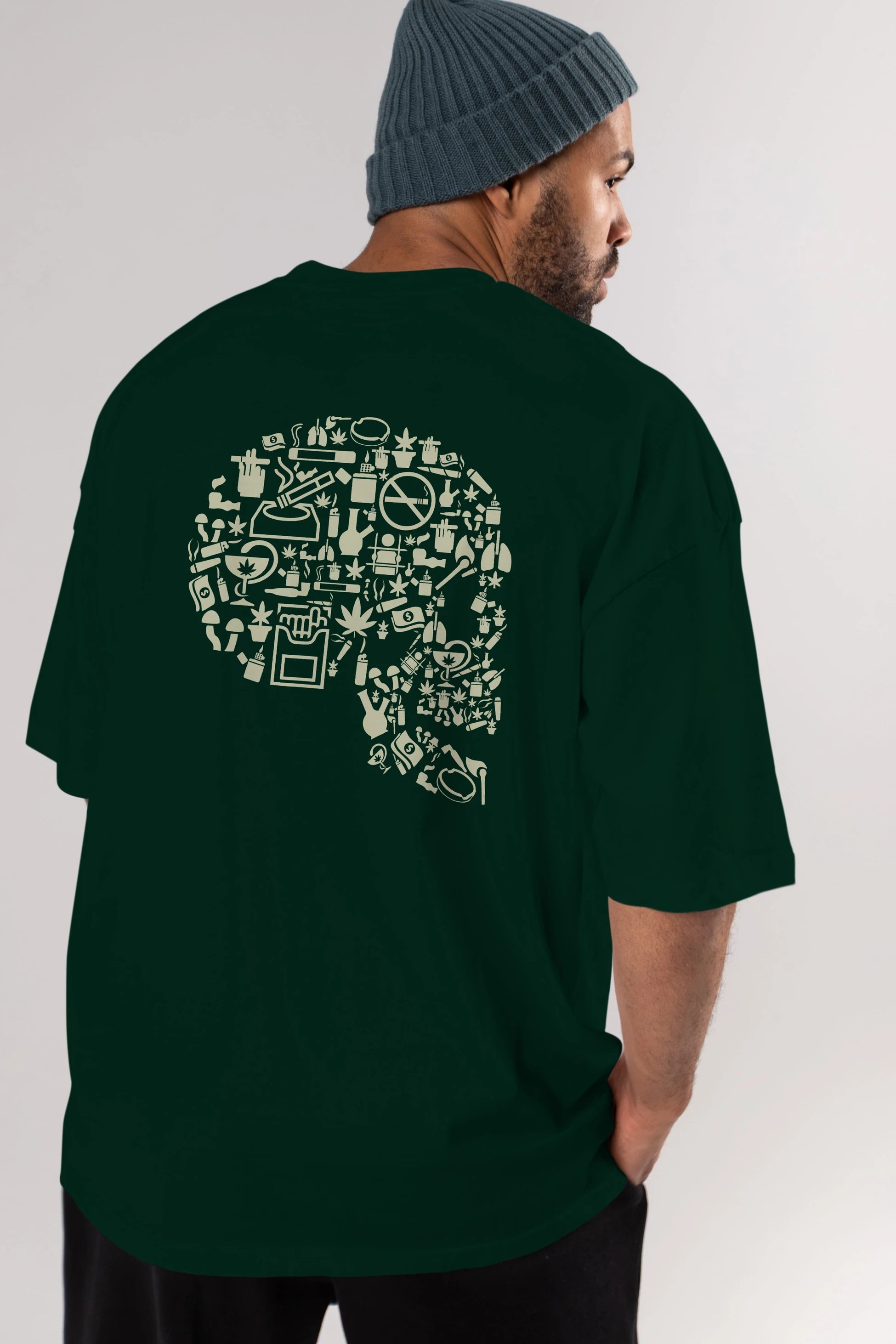 Smoking Kills Arka Baskılı Oversize t-shirt %100 pamuk Erkek Kadın Unisex