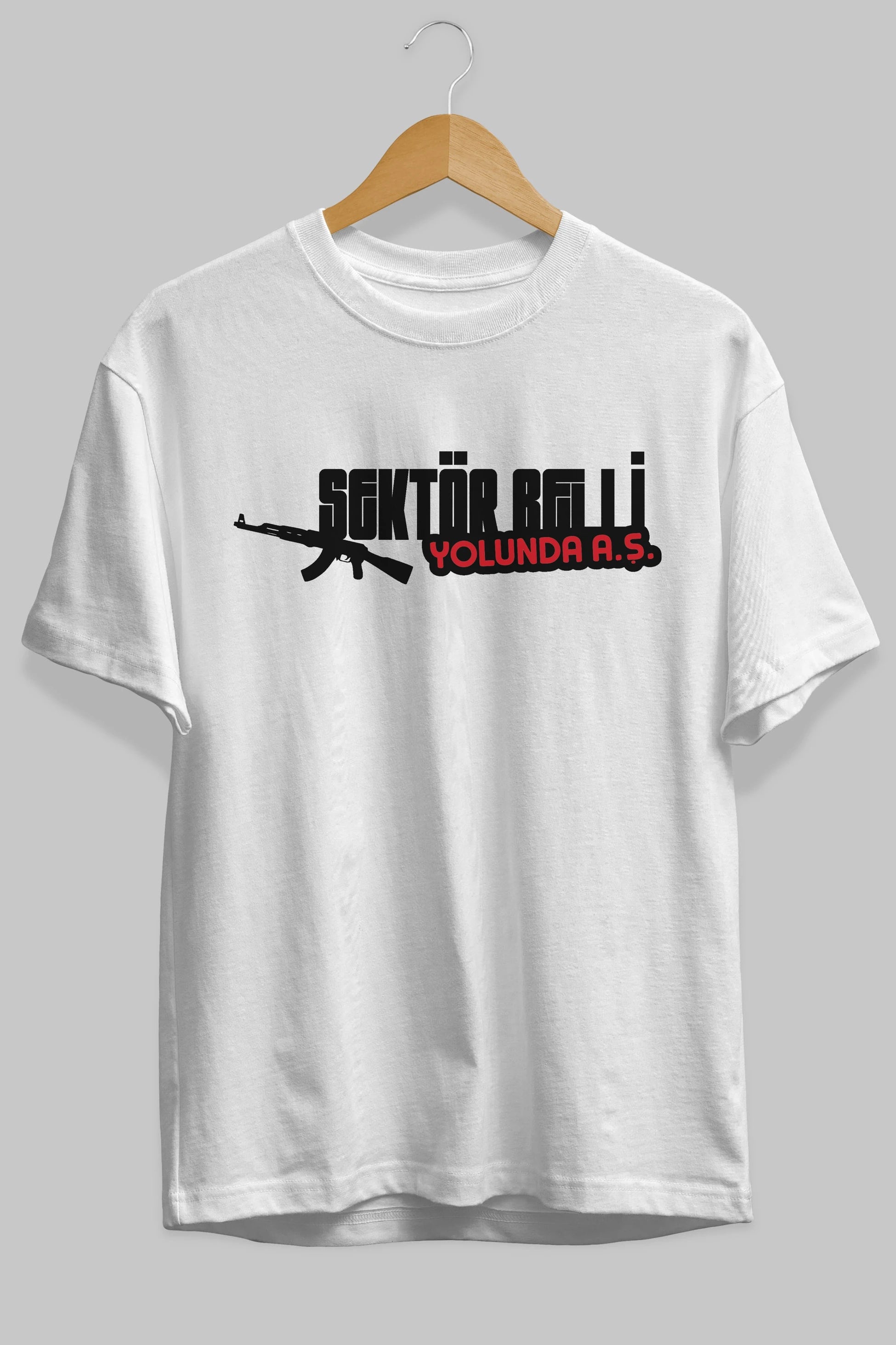 Sektör Belli Ön Baskılı Oversize t-shirt %100 pamuk Erkek Kadın Unisex