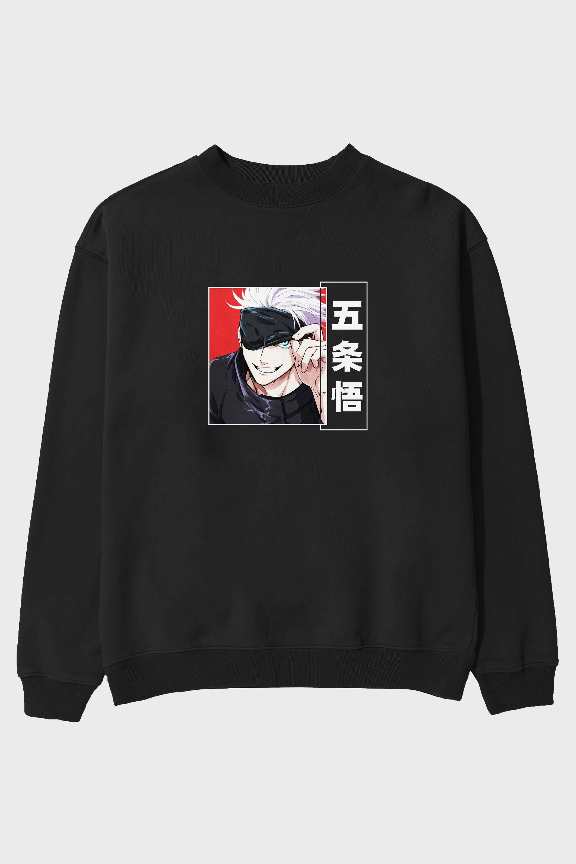 JUJUTSU KAISEN Anime Ön Baskılı Oversize Sweatshirt Erkek Kadın Unisex