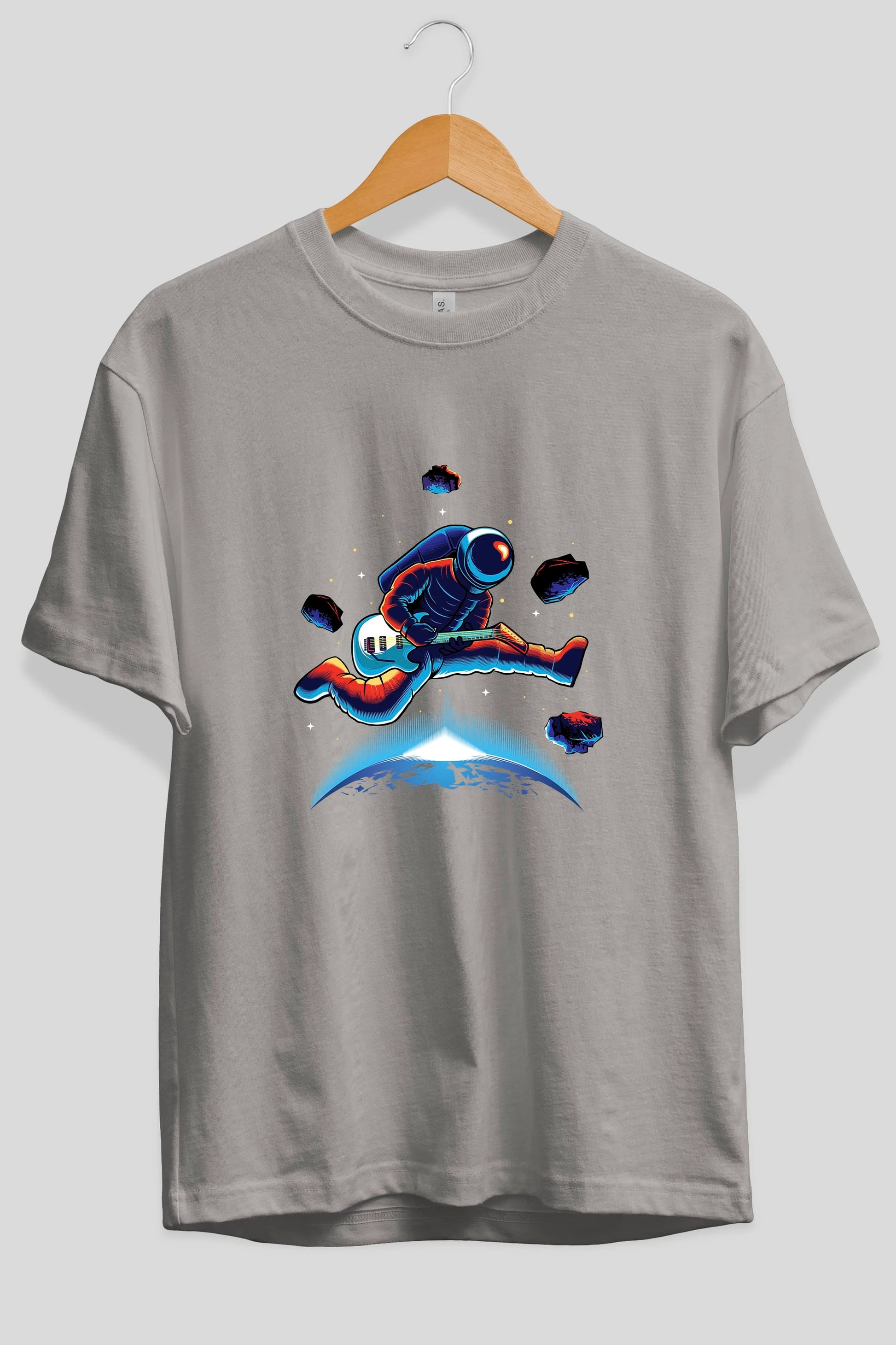 Astroguitar Ön Baskılı Oversize t-shirt Erkek Kadın Unisex