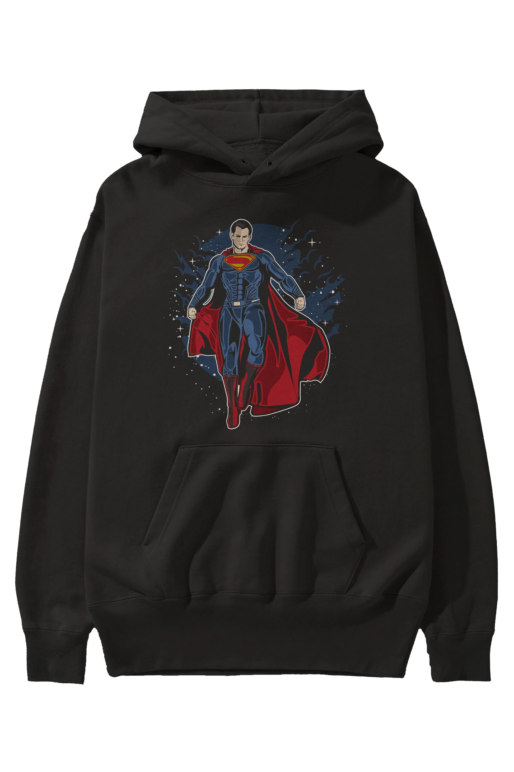 SUPERMAN Ön Baskılı Hoodie Oversize Kapüşonlu Sweatshirt Erkek Kadın Unisex