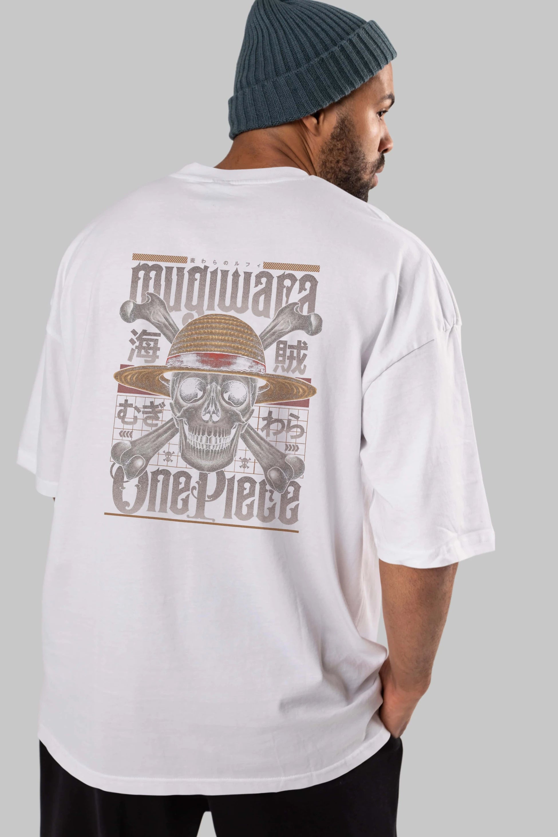 ONE PIECE (2) Anime Arka Baskılı Oversize t-shirt Erkek Kadın Unisex