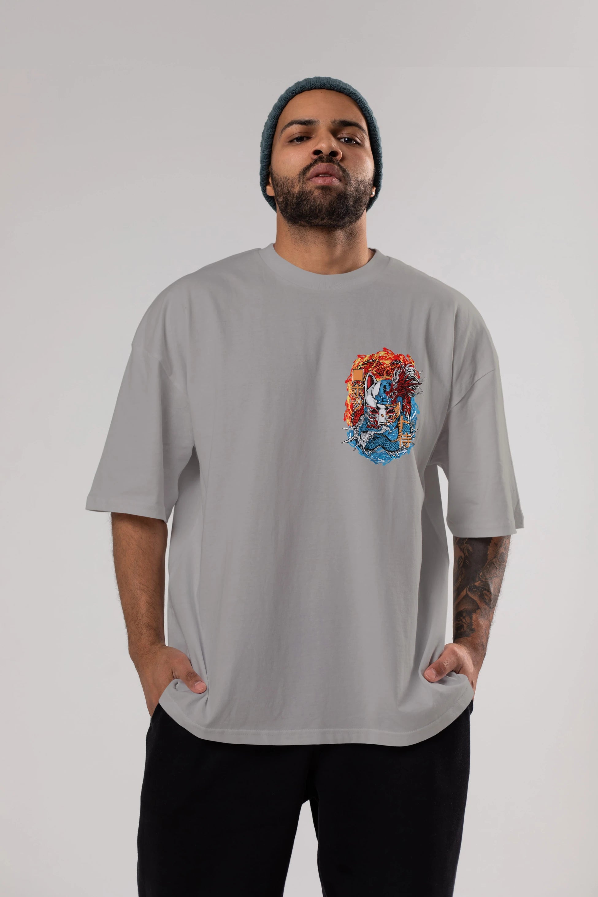 ONE PIECE (7) Ön Sol Baskılı Oversize t-shirt Erkek Kadın Unisex %100 Pamuk Bisiklet Yaka tişort