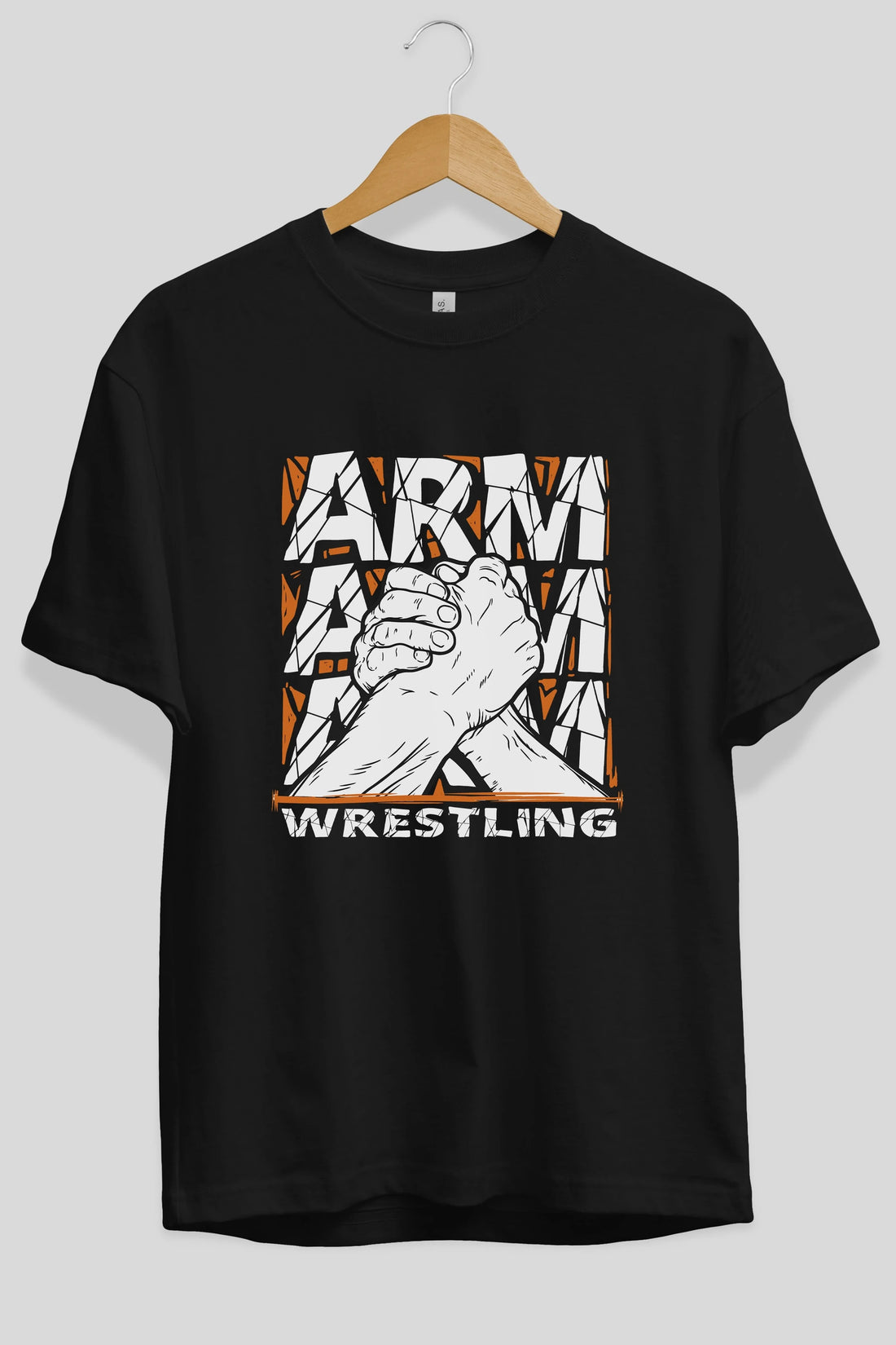 Arm Wrestling Ön Baskılı Oversize t-shirt Erkek Kadın Unisex