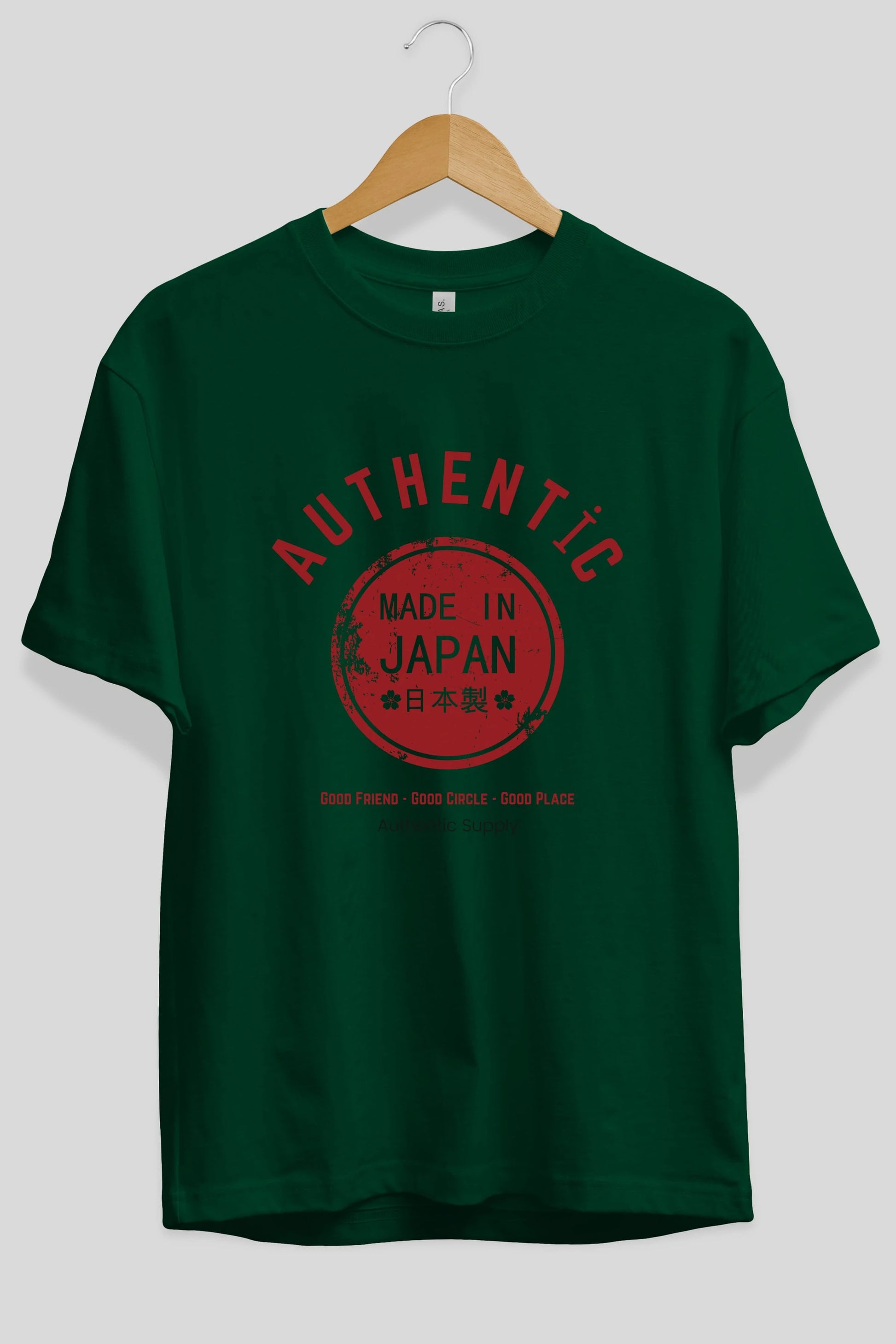 Authentic Japan Style Ön Baskılı Oversize t-shirt Erkek Kadın Unisex