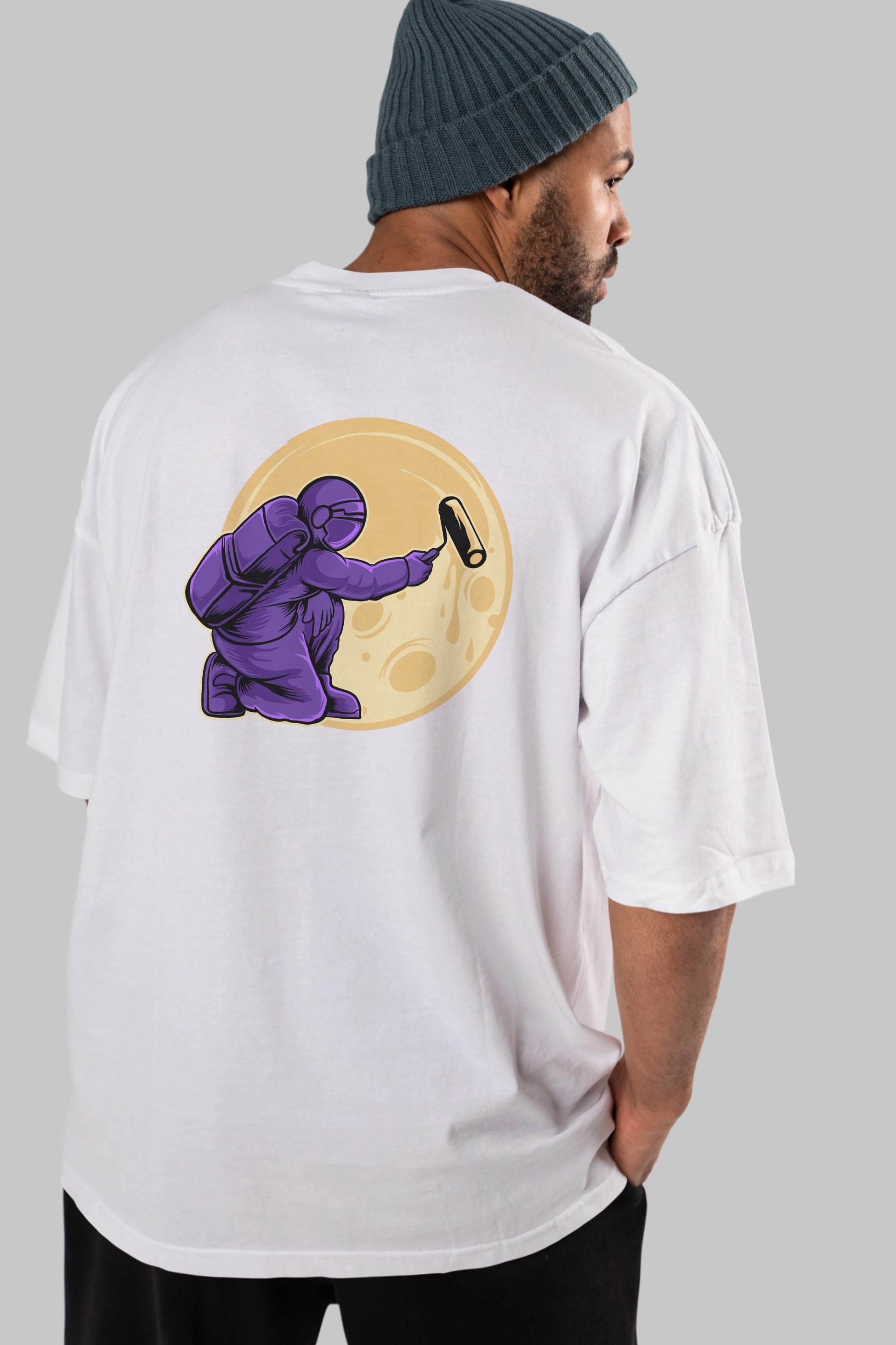 Astropaint Arka Baskılı Oversize t-shirt Erkek Kadın Unisex