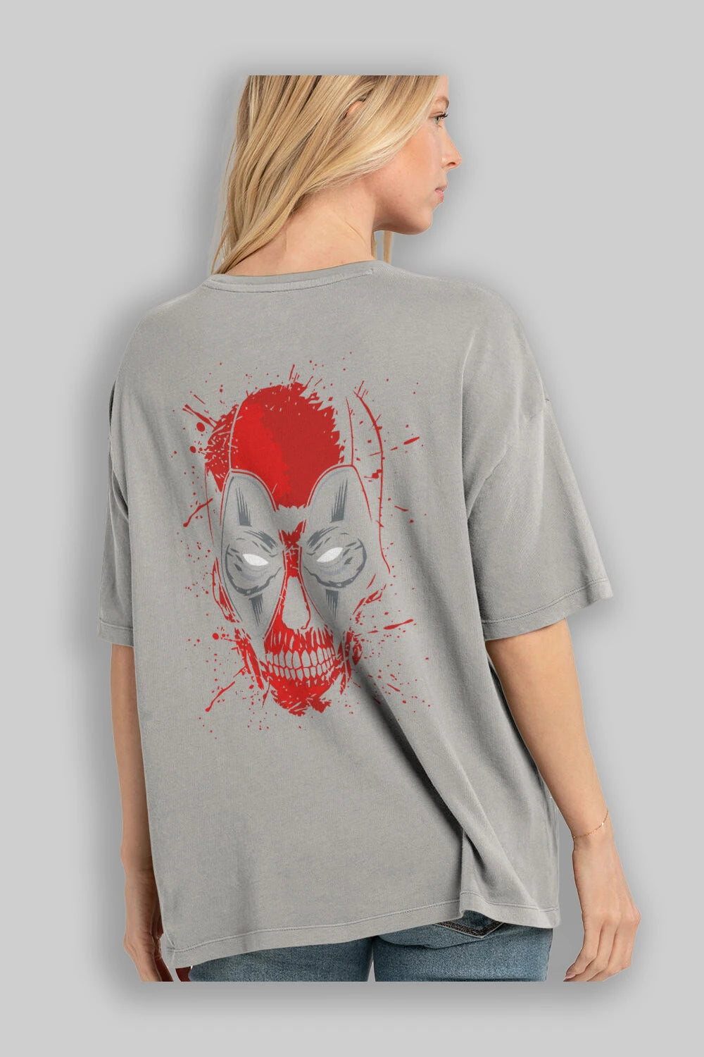 Deadpool (3) Arka Baskılı Oversize t-shirt Erkek Kadın Unisex %100 Pamuk Bisiklet Yaka tişort