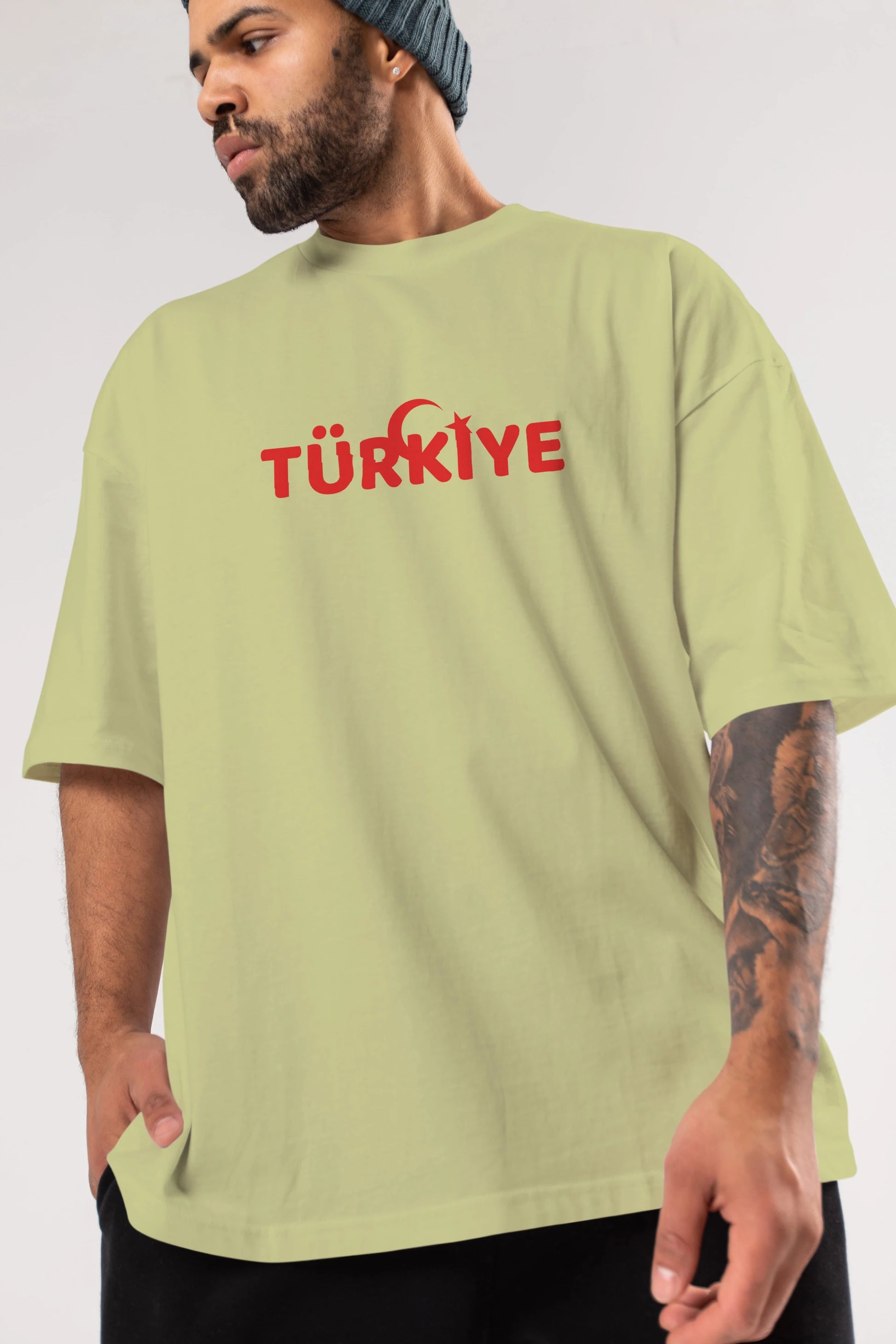 Türkiye Ön Baskılı Oversize t-shirt %100 pamuk Erkek Kadın Unisex