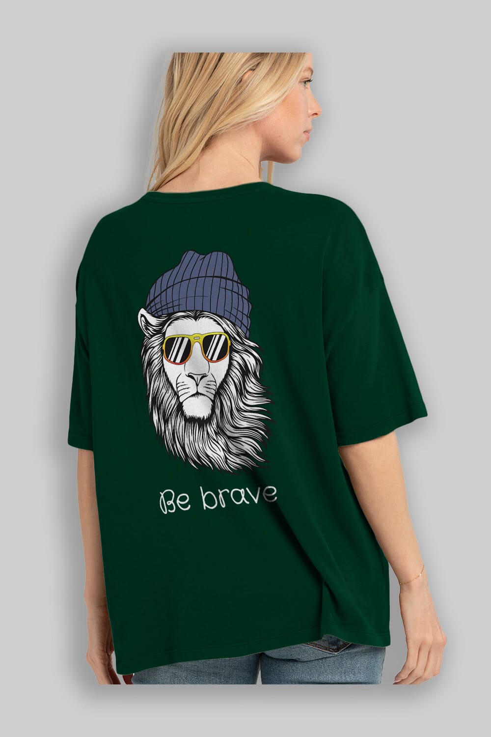 Be Brave Arka Baskılı Oversize t-shirt Erkek Kadın Unisex