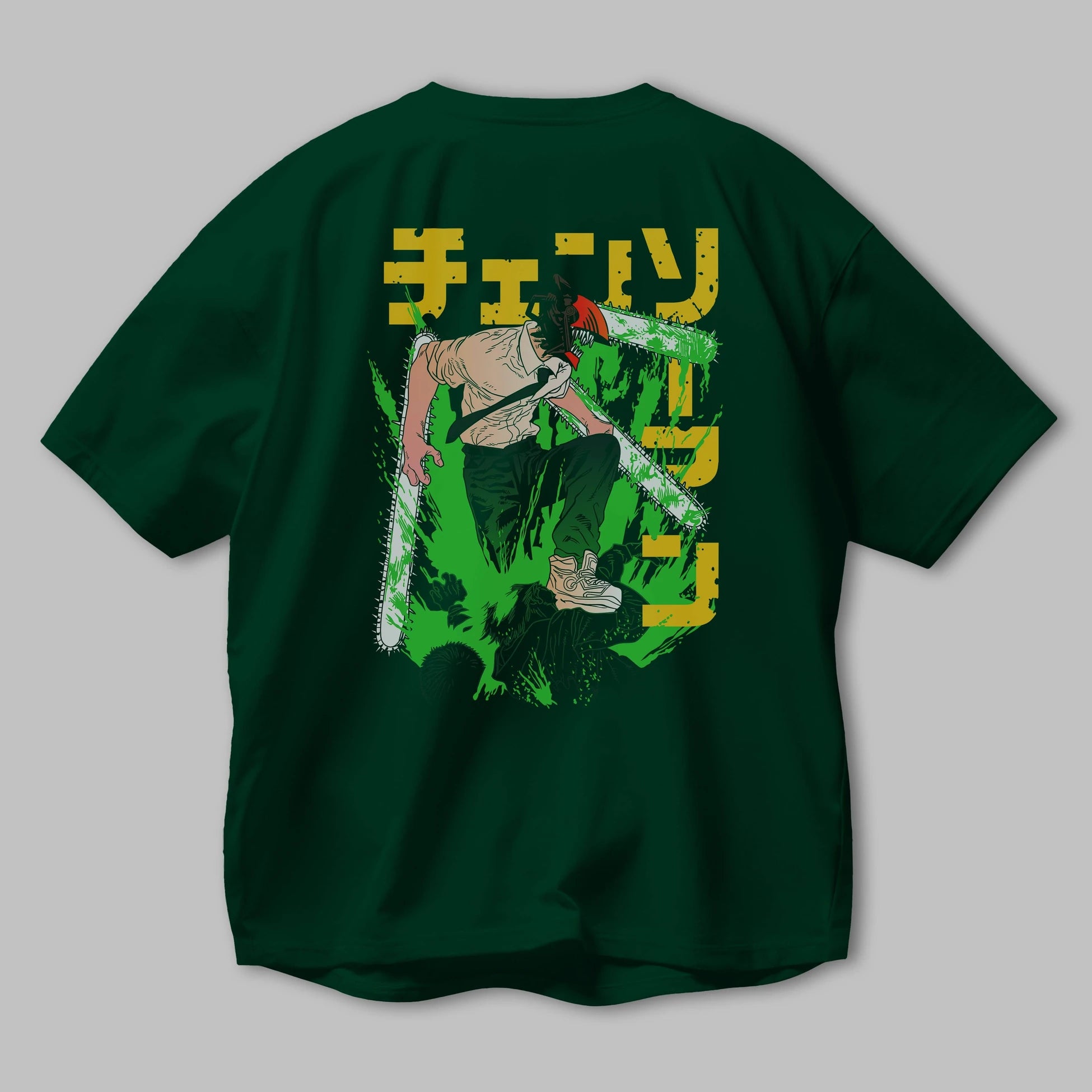 CHAINSAWMAN DENJI Anime Arka Baskılı Oversize t-shirt Erkek Kadın Unisex