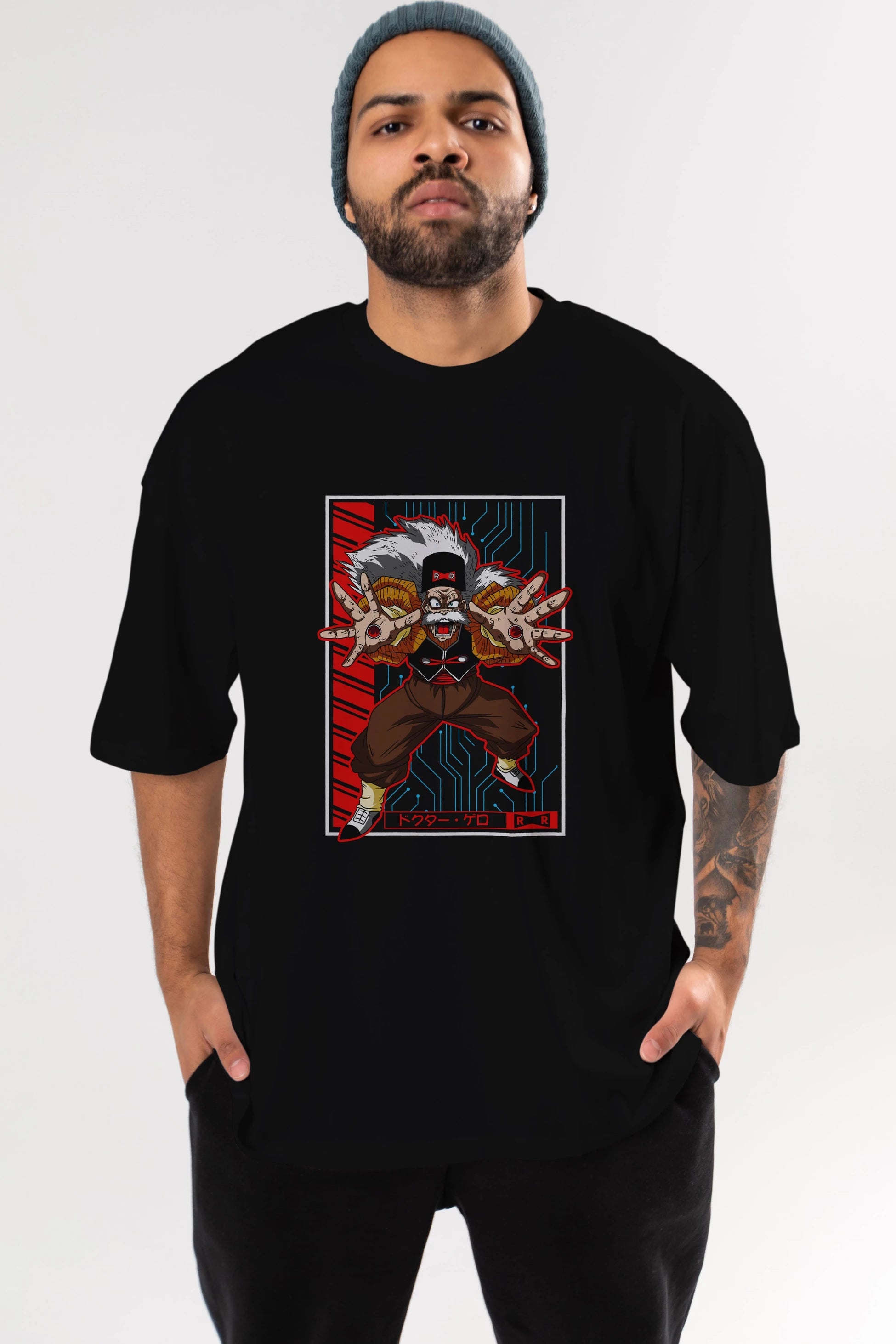 DragonBall DrMakigero Anime Ön Baskılı Oversize t-shirt %100 pamuk Erkek Kadın Unisex