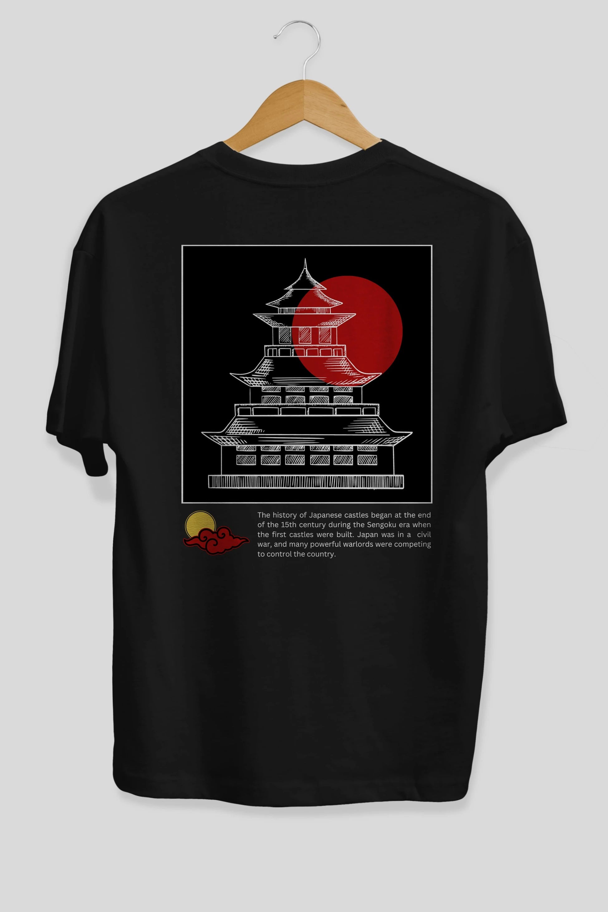 Retro Japanese Arka Baskılı Oversize t-shirt Erkek Kadın Unisex
