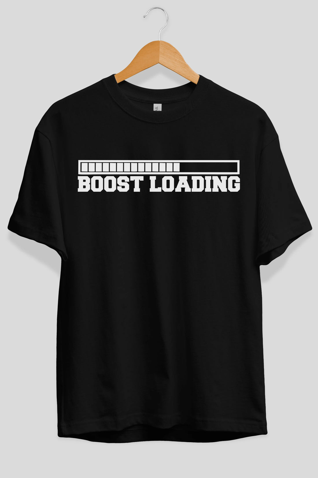 Boost Loading Ön Baskılı Oversize t-shirt %100 pamuk Erkek Kadın Unisex