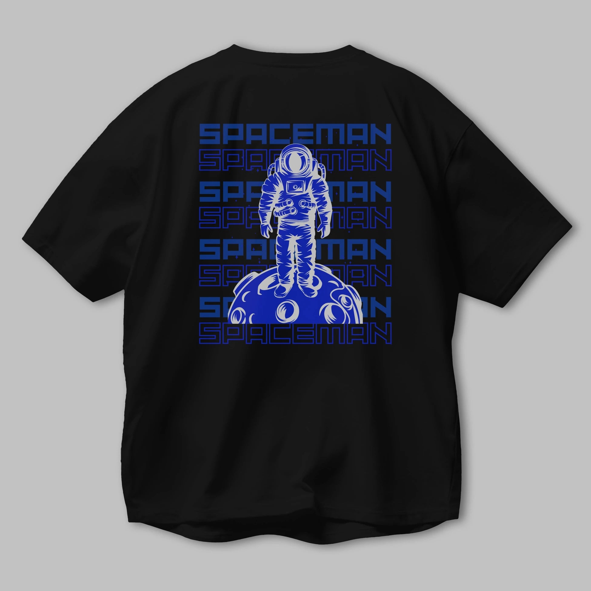 Spaceman Yazılı Arka Baskılı Oversize t-shirt Erkek Kadın Unisex